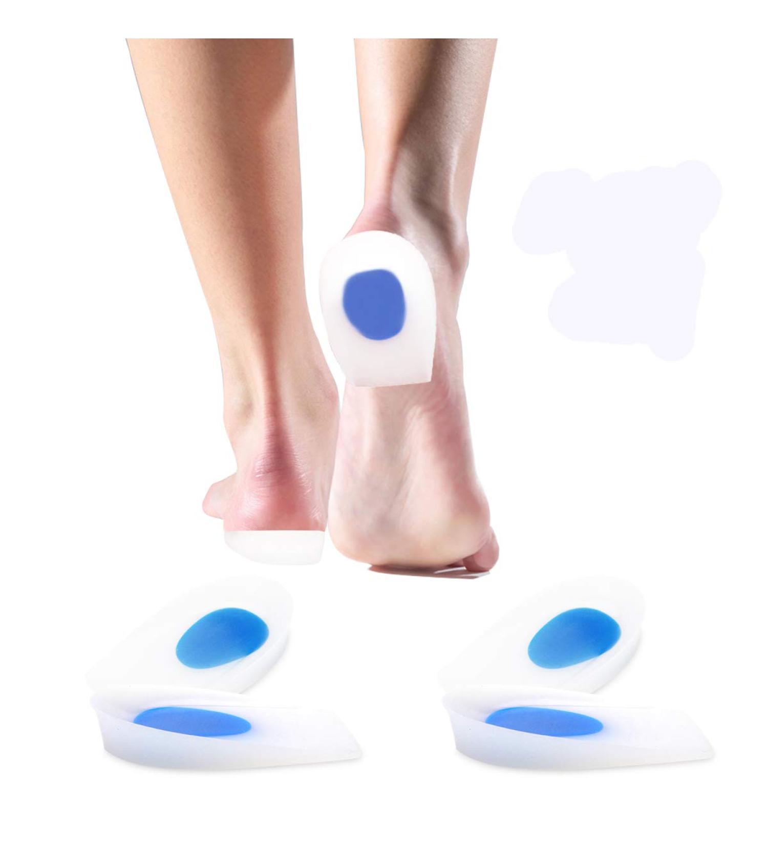 2 Pairs Gel Heel Cushion for Heel Spur & Achilles Tendon Support - Plantar Fasciitis Relief for Men - Best Comfort & Pain Relief - Buy Online on GoSupps.com