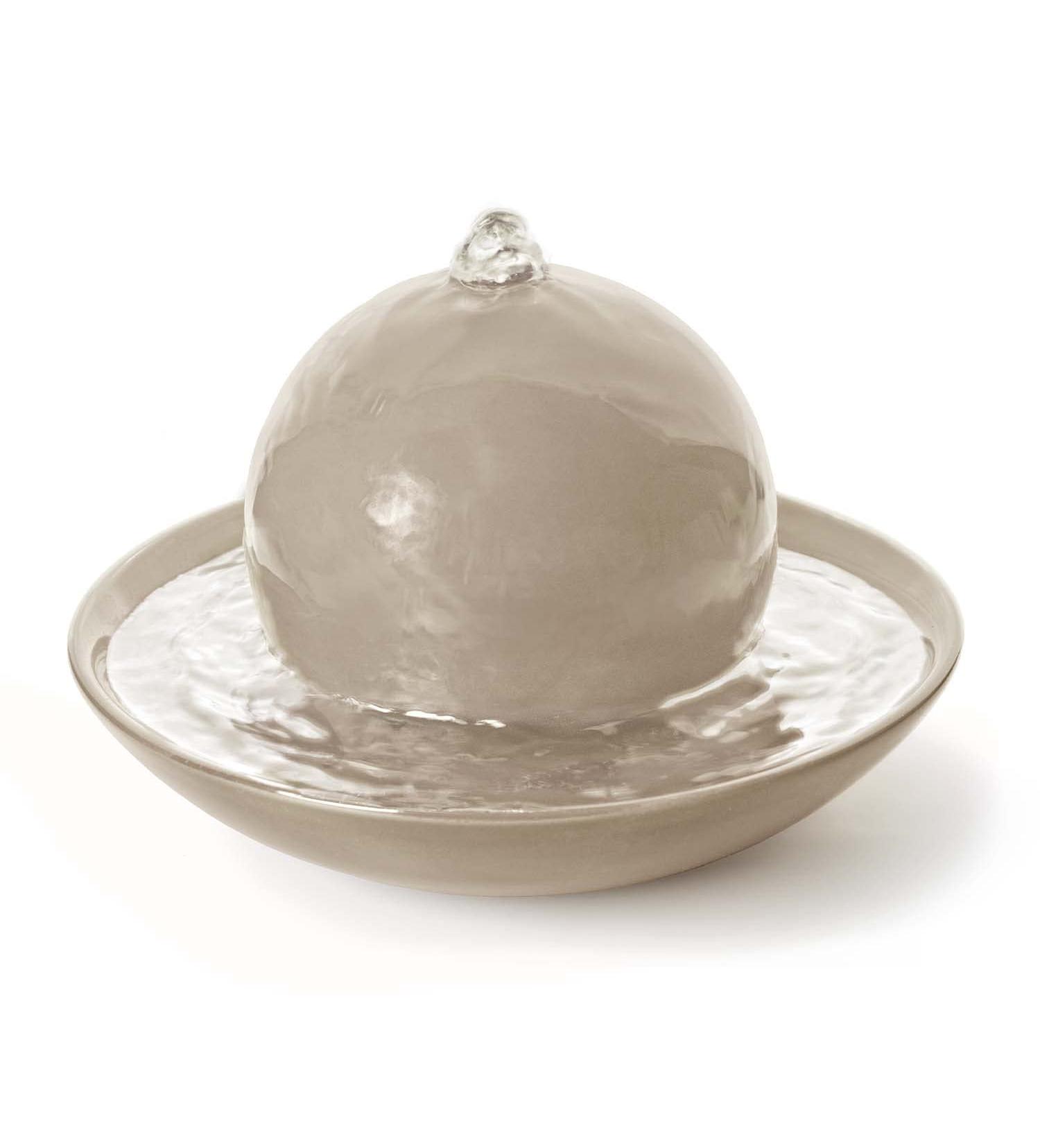 Primavera fragrance fountain rondo warm gray matt - humidifier diffuse room fragrance - cleaning and refreshment of the indoor air - aromatherapy