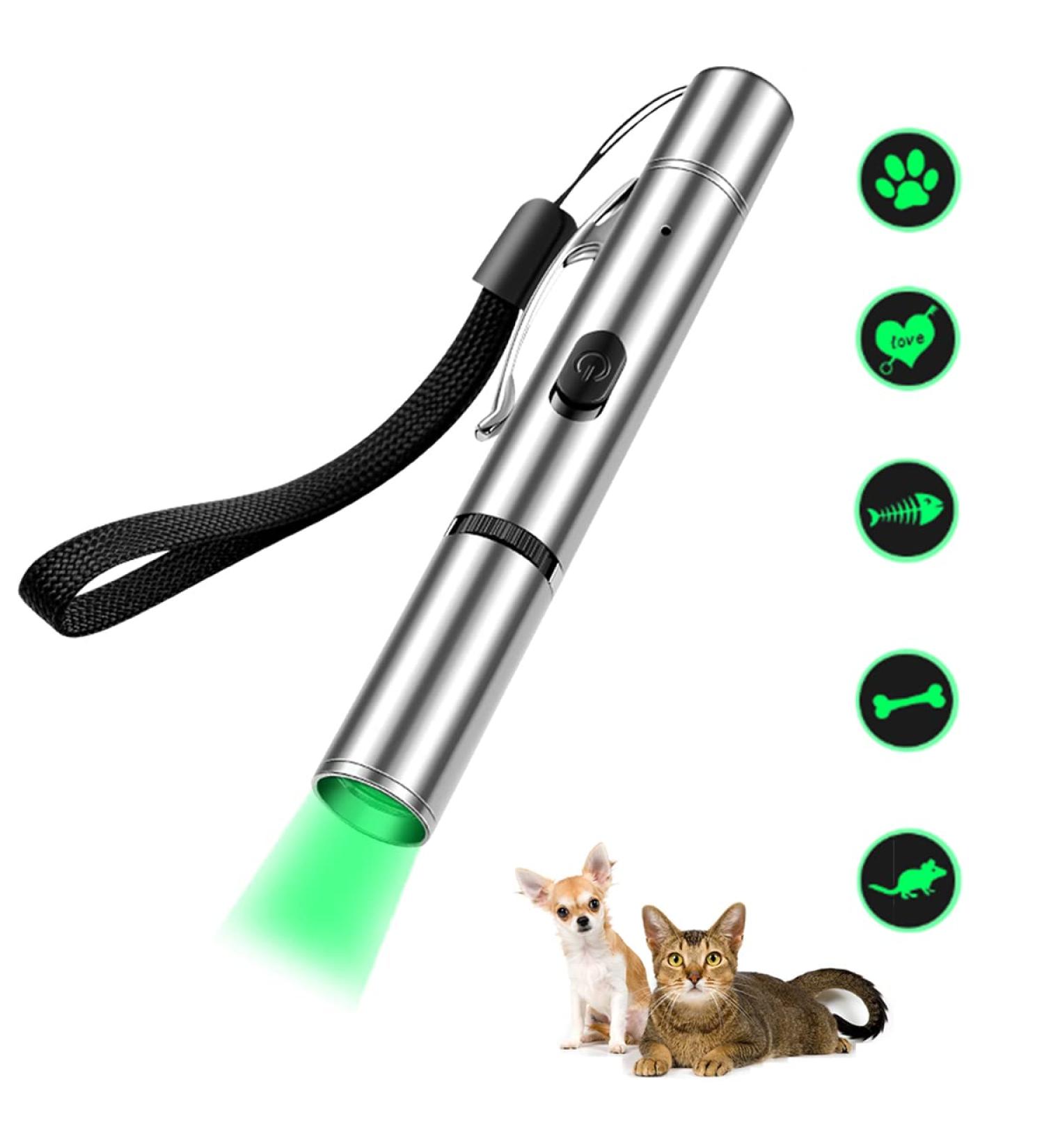 TEAYTIS Cat Pointer Toy with Purple Light Flashlight for Interactive Training and Play | Indoor Cats and Dogs Chaser Toy - Buy Online on GoSupps.com