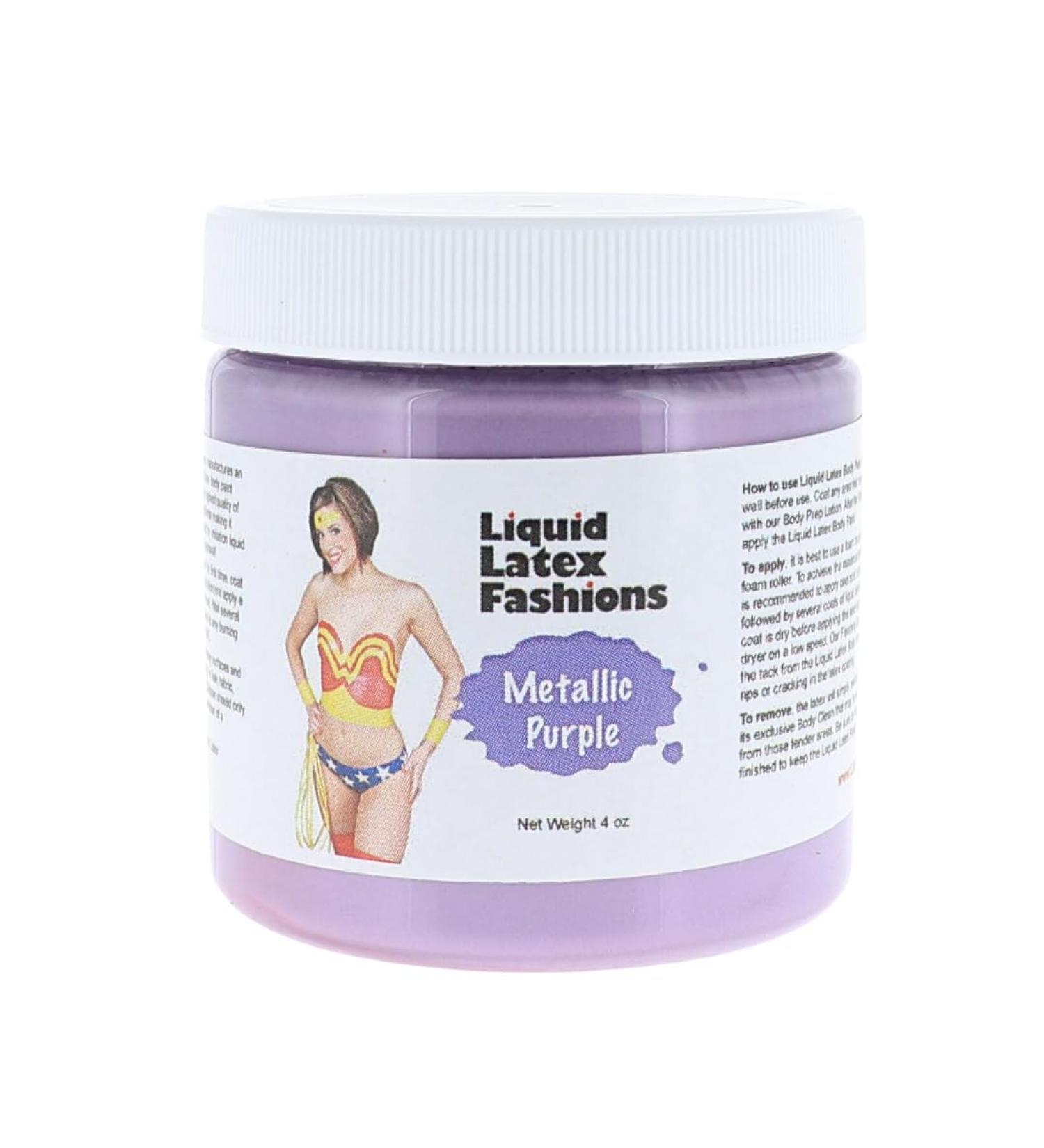 Metallic Purple Liquid Latex Body Paint - 4 oz | Safe Vibrant Color for Costumes & Body Art - International Shipping Available - Buy Online on GoSupps.com