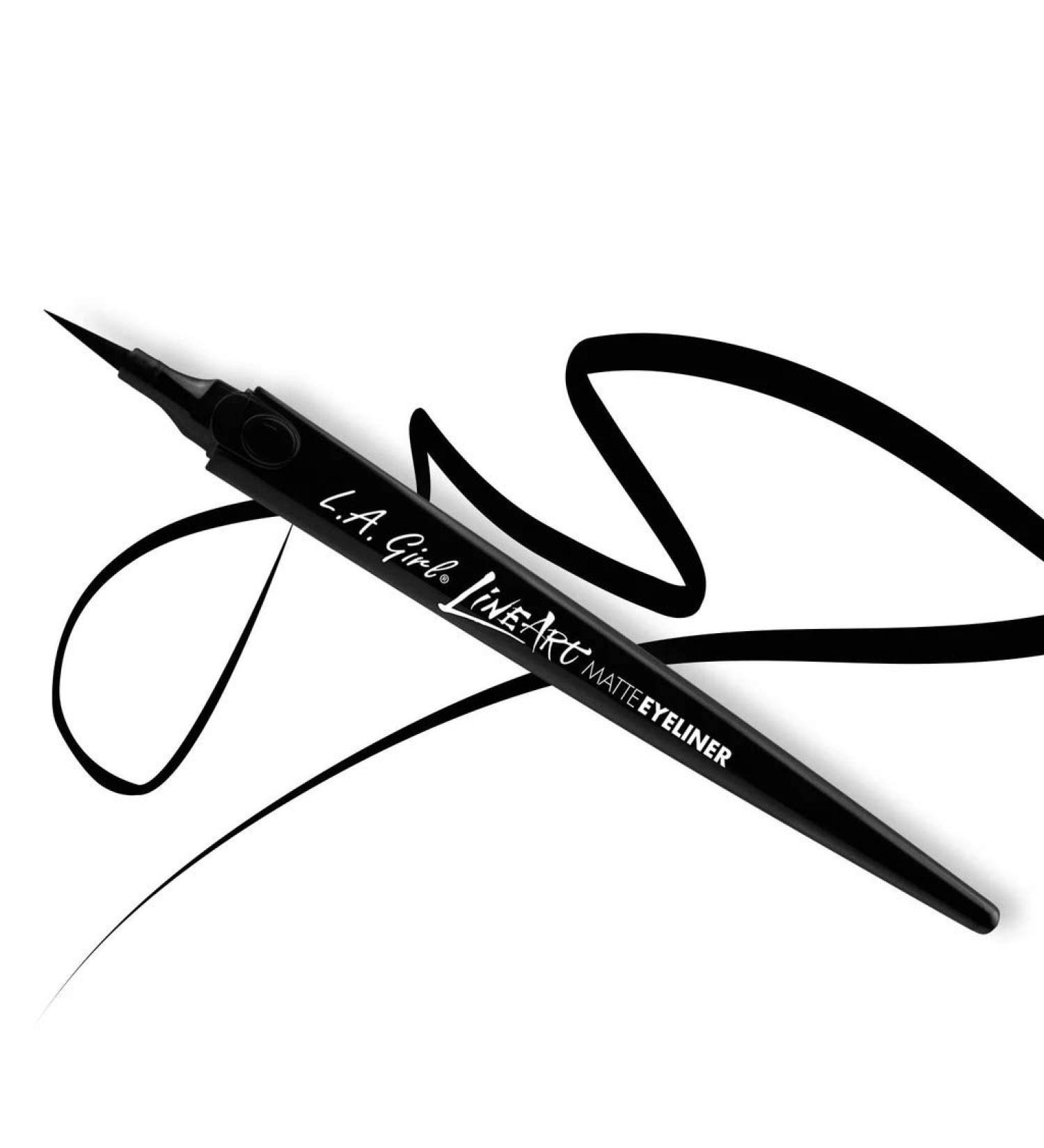 L.A. Girl Line Art Matte Eyeliner Pen Intense Black 0.014 fl oz (0.4 ml)