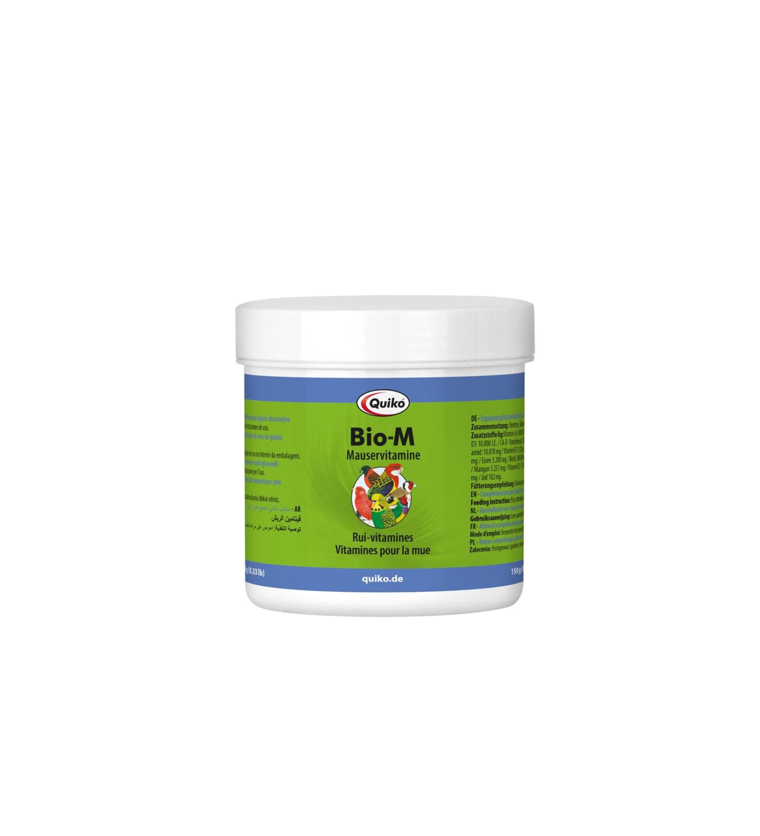 Quiko Bio-M Moulting Vitamin 150g - Highly concentrated vitamin combination for plumage renewal