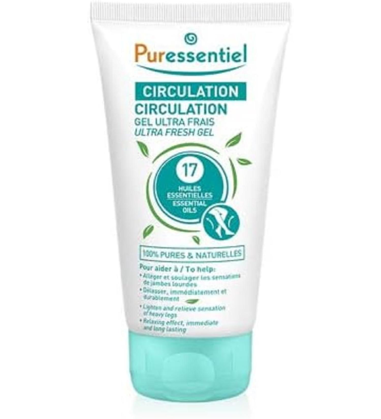 Puressentiel Soothing Gel for Tired Feet Ankles & Legs - 17 Essential Oils Aromatherapy Lotion for Instant Relief & Circulation - Natural & Alcohol Free - 4.22 oz - Buy Online on GoSupps.com