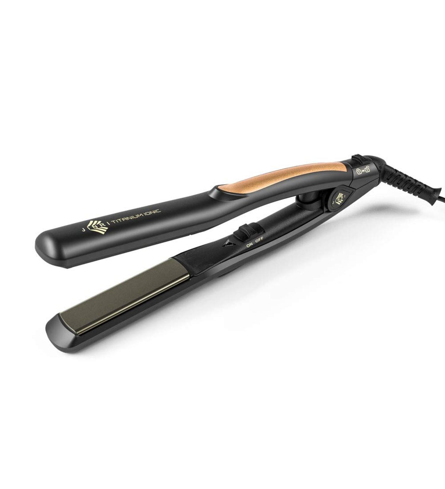 Jinri Titanium Hair Straightener - 0.8 inch Travel Flat Iron Dual Voltage Black - Perfect for International Use - Buy Online on GoSupps.com