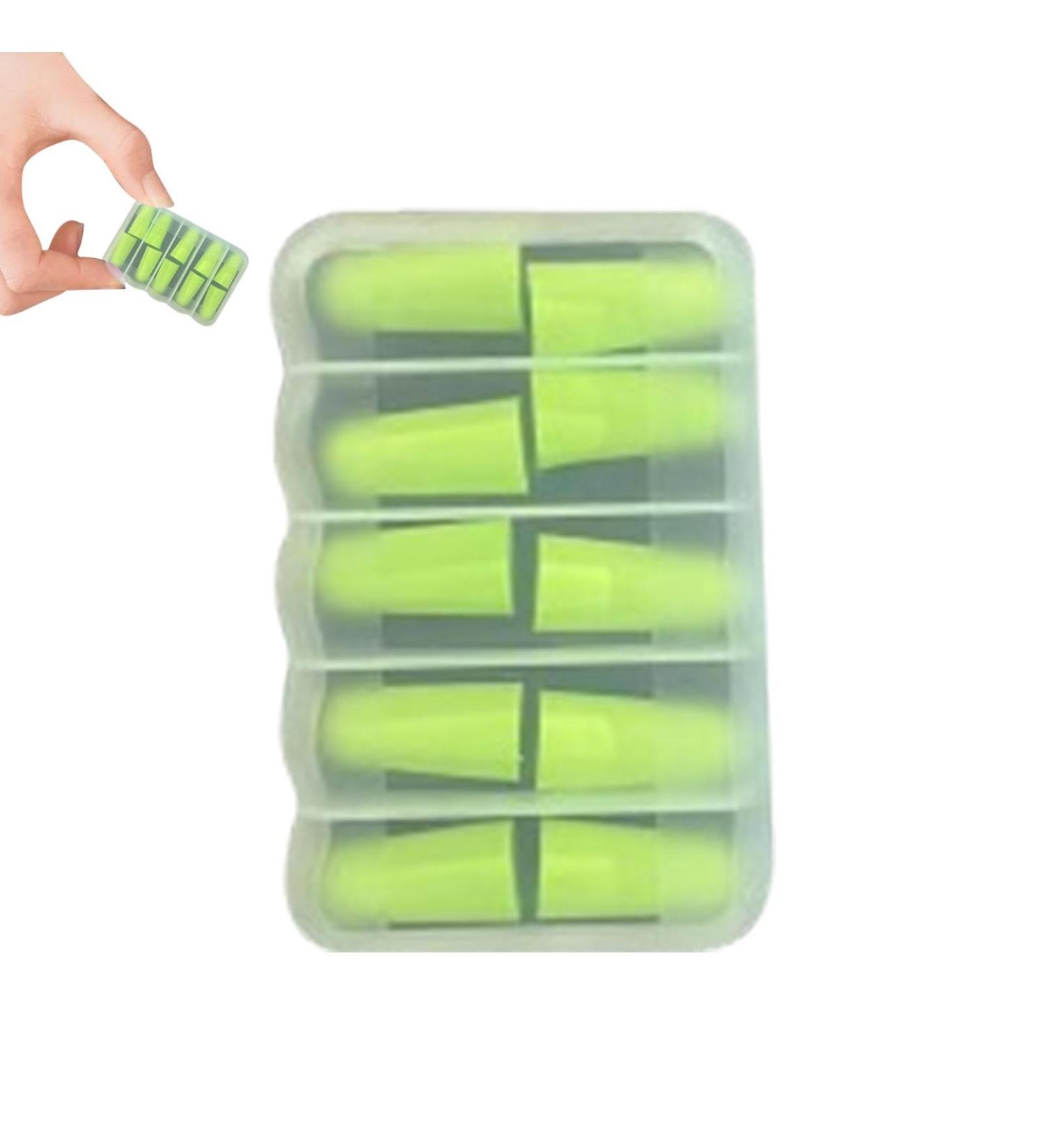 Buy 5 Pairs Reusable Sponge Ear Plugs - PU Noise Cancelling Earplugs for Hearing Protection | Calm Earplugs for Sleeping Studying & Concerts - Green - Buy Online on GoSupps.com