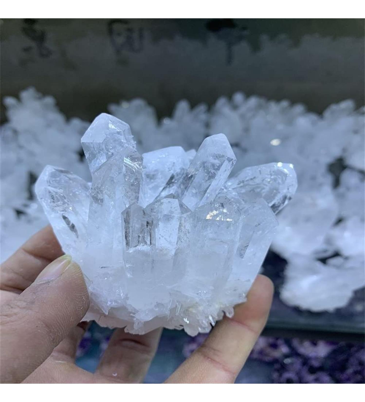 Specimen 1pcs Natural Crystal Cluster Raw Quartz White ReikiStones Crystal Point Specimen Home Decoration Ra Crystals Stone QINTINYIN Home Goods (Size : 200-300g) - Buy Online on GoSupps.com