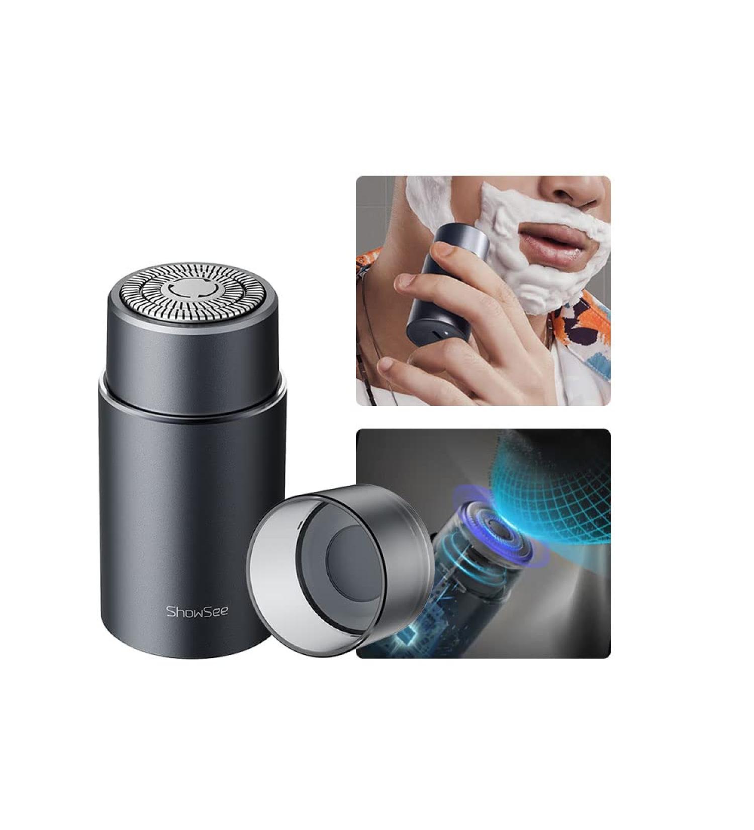 Buy IPX7 Waterproof Electric Razor for Men - Portable Rechargeable Mini Induction Shaver for Travel & Bath - Ideal Wet & Dry Use in Grey - Buy Online on GoSupps.com