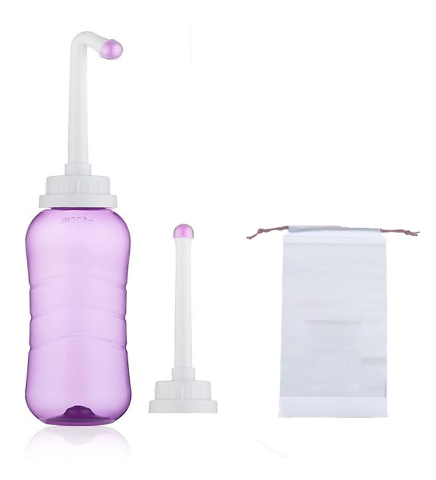 Brigtviee Po Shower 500ml Portable Bidet for Puerperium Care & Vaginal Hygiene | Intimate Shower with Storage Bag | Ideal for New Moms Purple - Buy Online on GoSupps.com