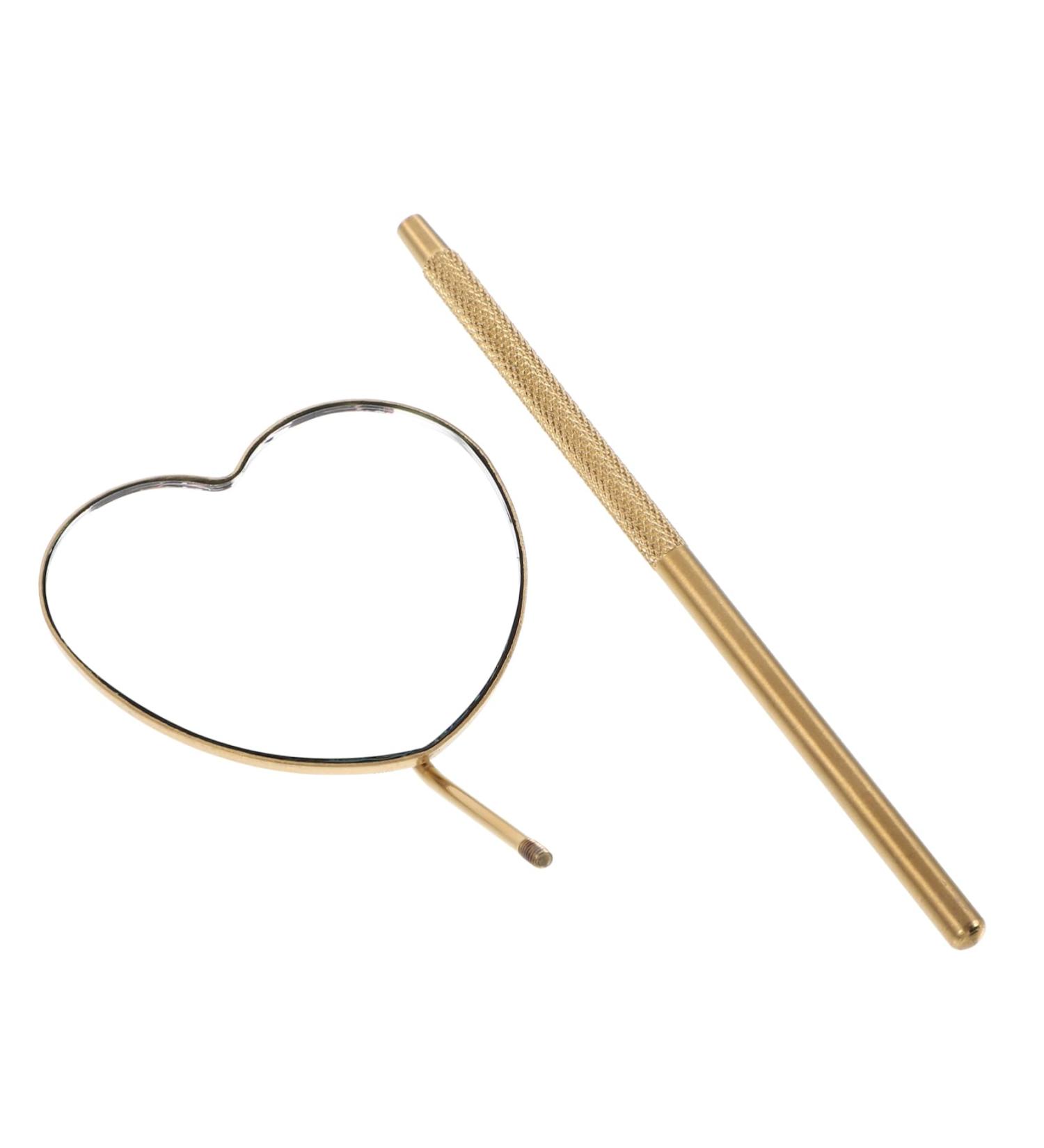 FRCOLOR Eyelash Mirror Transplanting Tool Stainless Steel Magnifying Glass Heart Shaped - Buy Online on GoSupps.com
