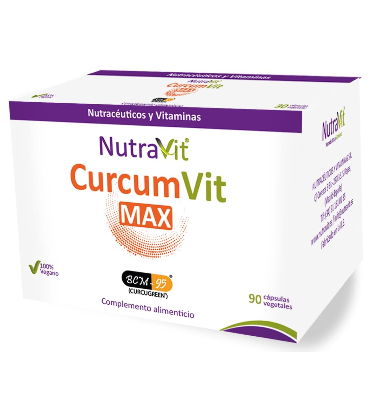 NUTRAVIT CURCUMVIT MAX BCM95 90 CAP is a capsule that simplifies the daily intake of nutrients When used consistently it supports normal body functions - Buy Online on GoSupps.com