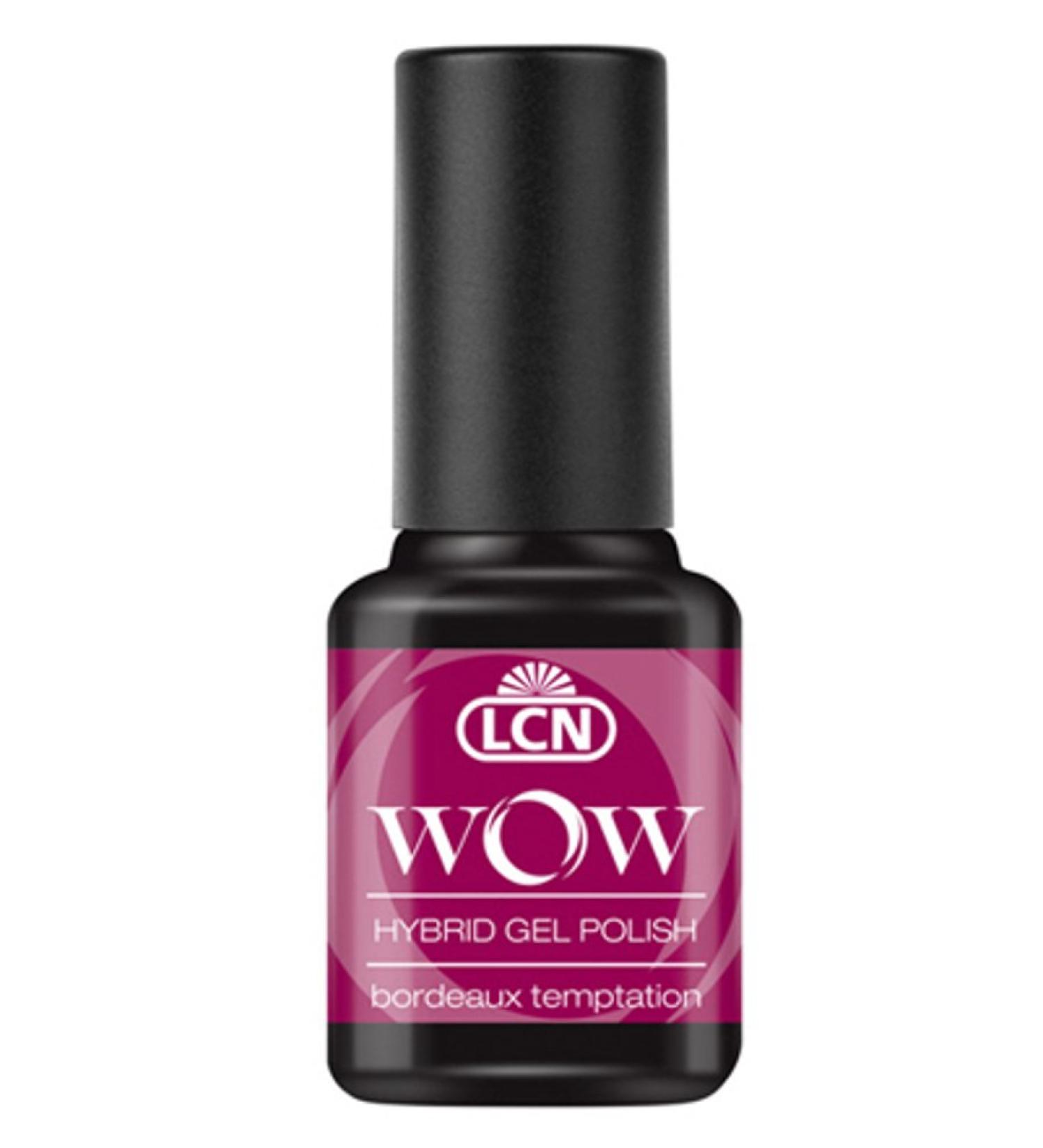 LCN WOW - Hybrid Gel Polish No. 19 Bordeaux Tempation (8ml) (Pink Berry berry Magenta) - Gellack without lighting device for up to 10 days perfectly painted nails