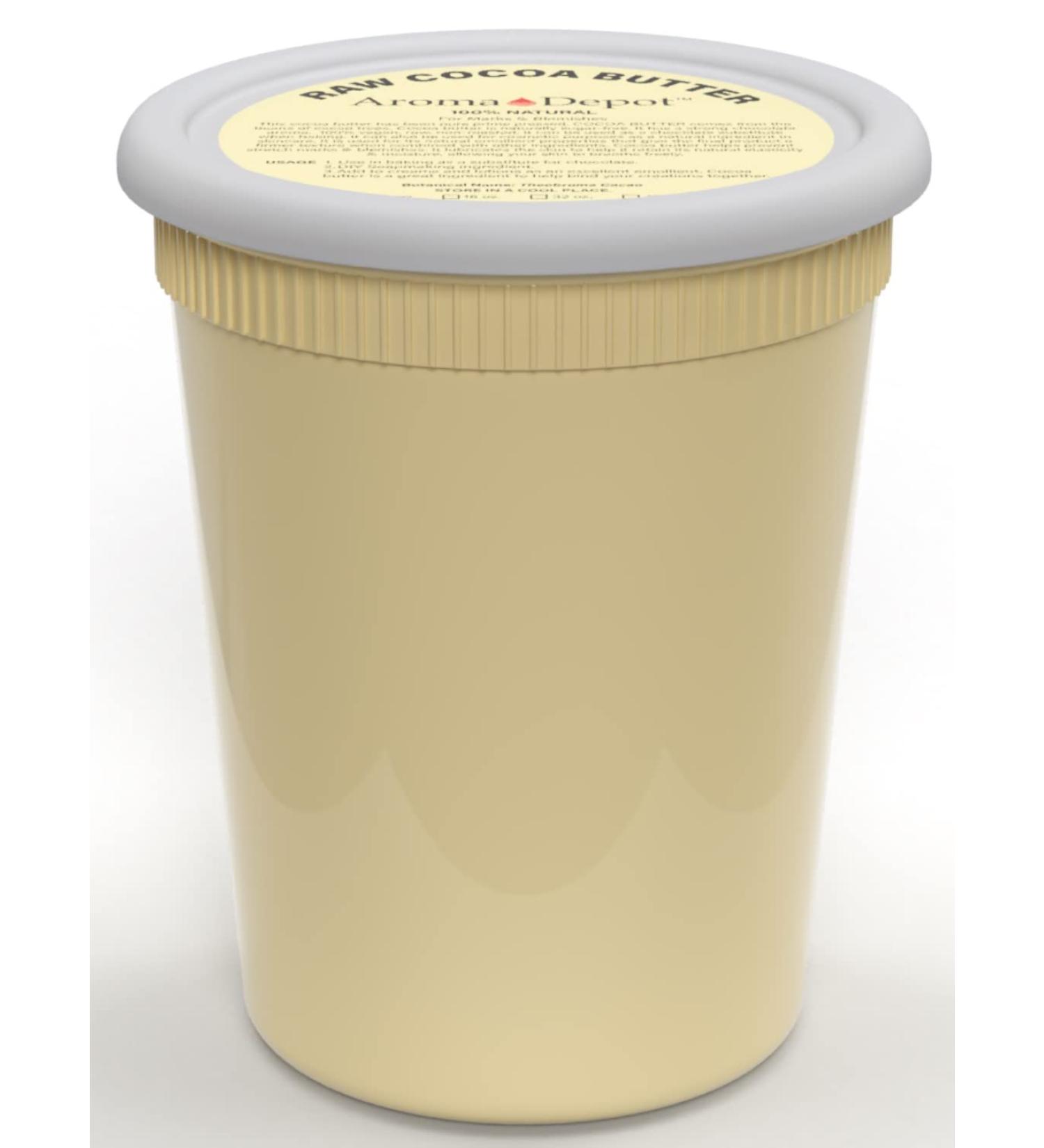 2lb Raw Cocoa Butter Unrefined - 100% Natural for Skin, Body & Hair Care - Reduces Fine Lines & Wrinkles - Ideal for DIY Lotions & Creams - Eczema & Psoriasis Relief - 32 oz (Pack of 1) - Buy Online on GoSupps.com