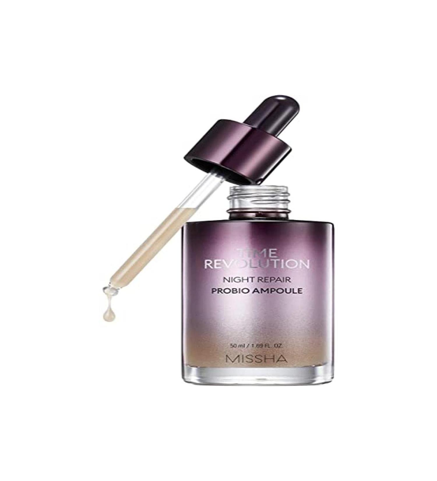 MISSHA Time Revolution Night Repair Probio Ampoule (1.69 FL OZ) 1.69 Fl Oz (Pack of 1) Night Repair Probio Ampoule
