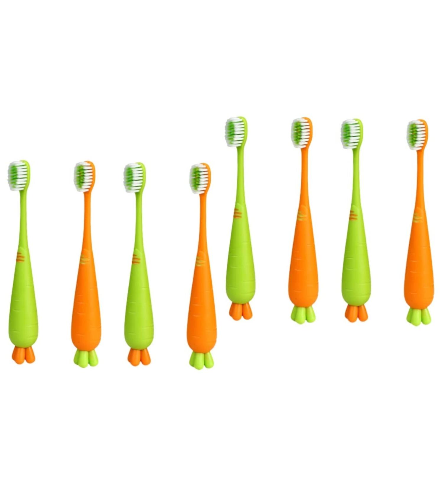 Beaupretty 8-Pack Carrot Travel Toothbrushes for Kids | Durable & Cute Household Oral Care | Perfect for Daily Use - Buy Online on GoSupps.com