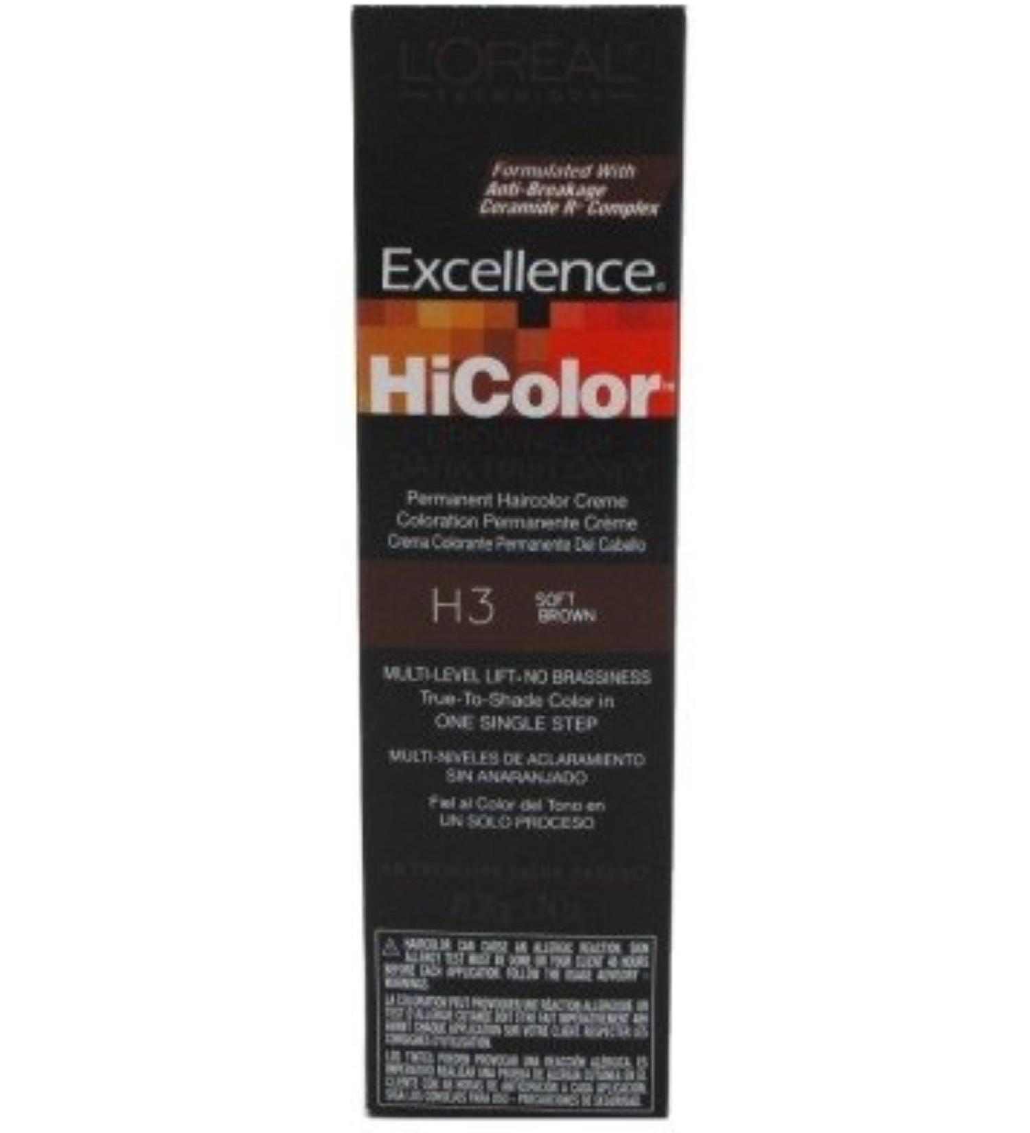 L'Oreal Excellence HiColor Soft Brown 1.74 oz. Tube