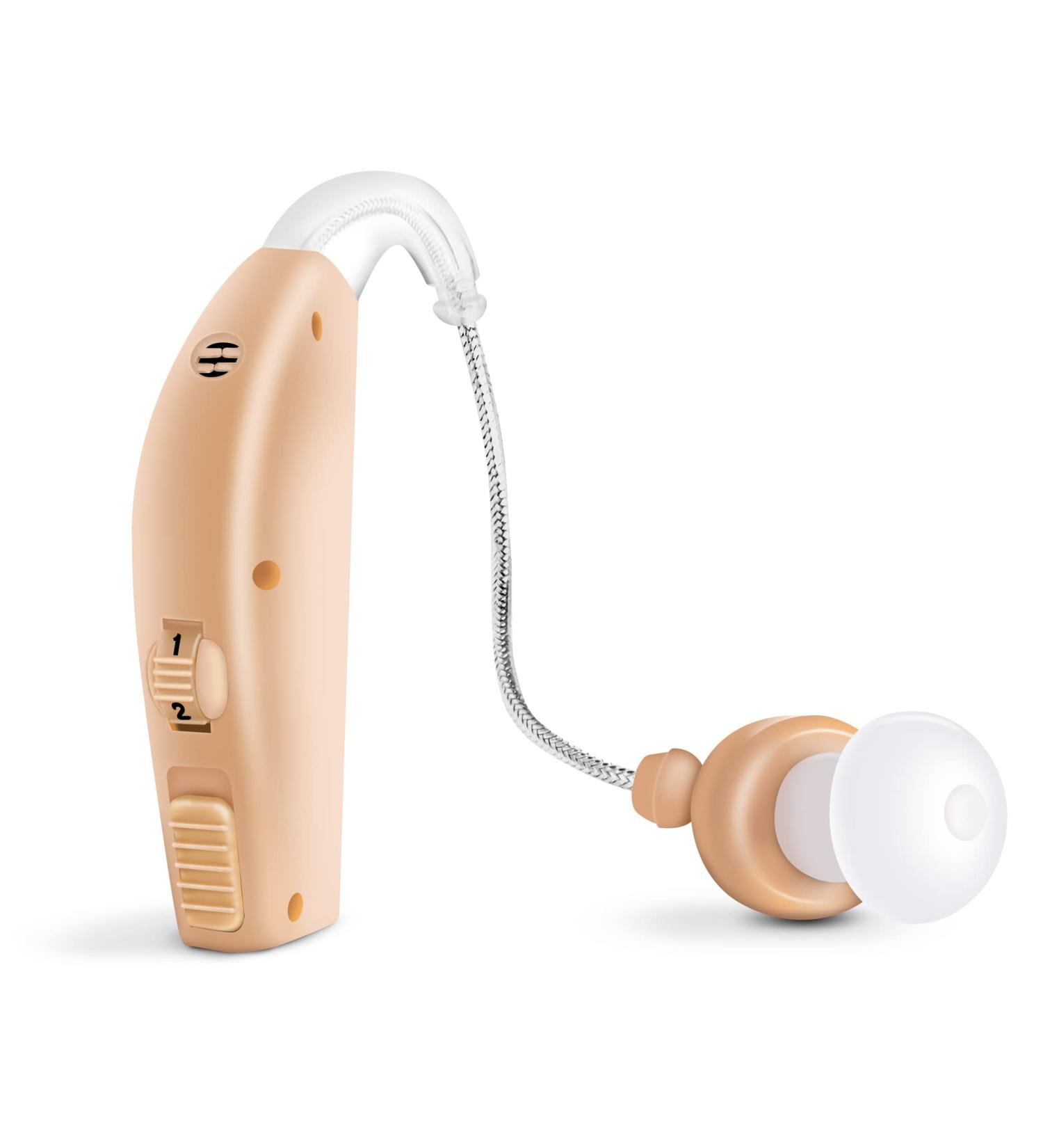 MSA 30X Sound Amplifier BTE PSAD | 30X Amplification | Recharging Station | 6 Silicone Tips & 1 Cleaning Brush | Unisex | Right/Left Ear | Pack of 1 | Nude Color w/ Kit - Buy Online on GoSupps.com