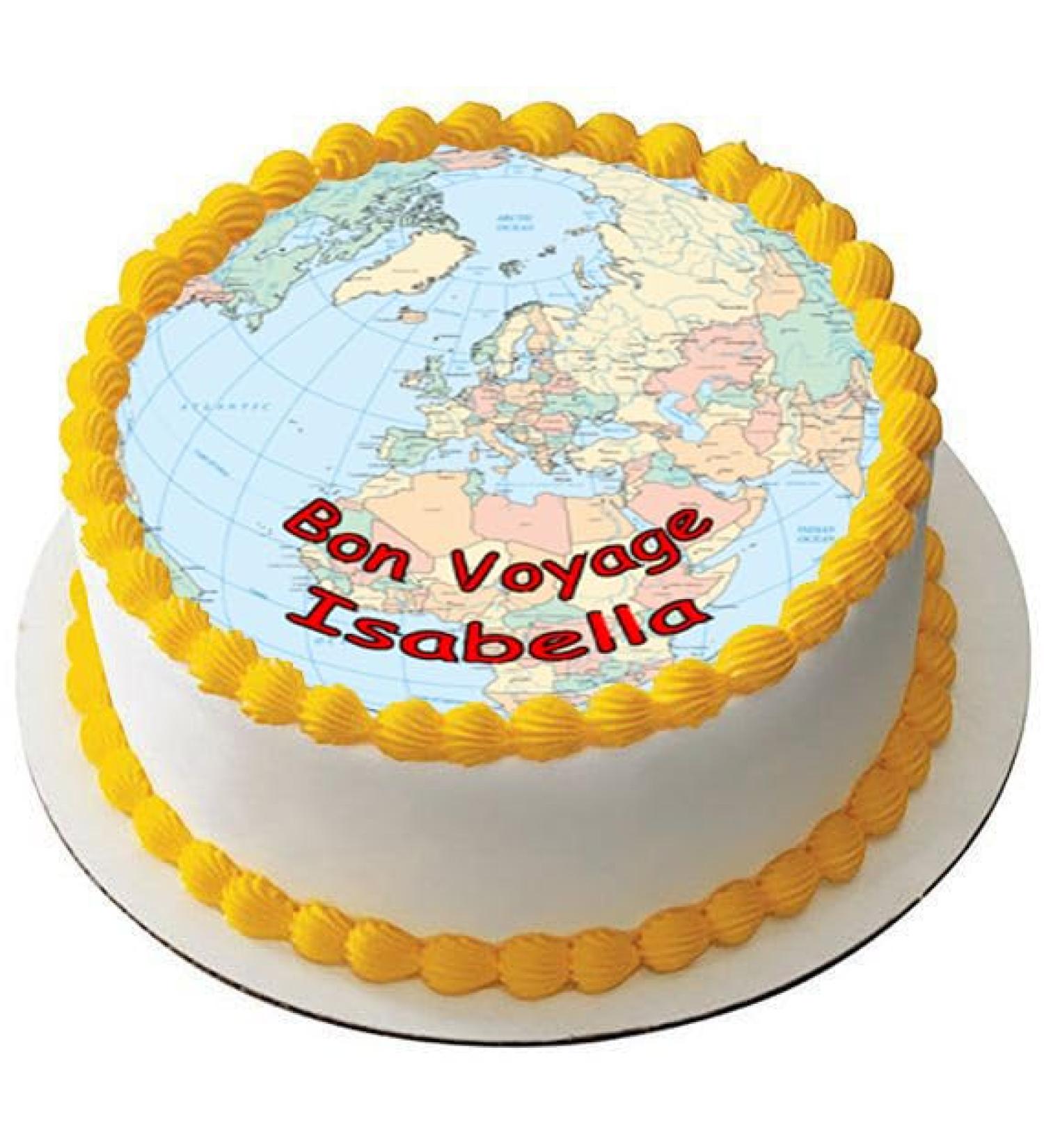 GLOBE WORLD EARTH MAP 7.5 PREMIUM Edible ICING Cake Topper DECORATION D3
