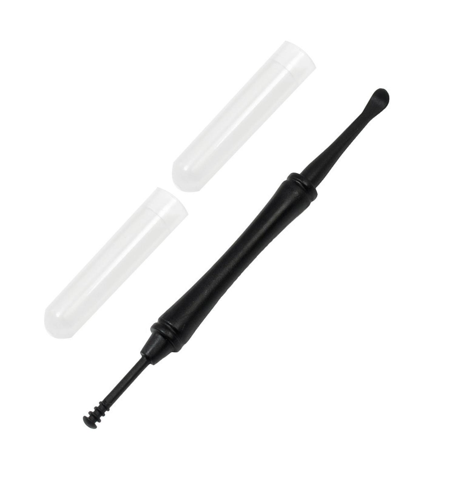 Qtqgoitem Black Handle Dual Head Spiral Flat Tip Earpick Remover (Model: c7a 4ce e0b b62 7d1)