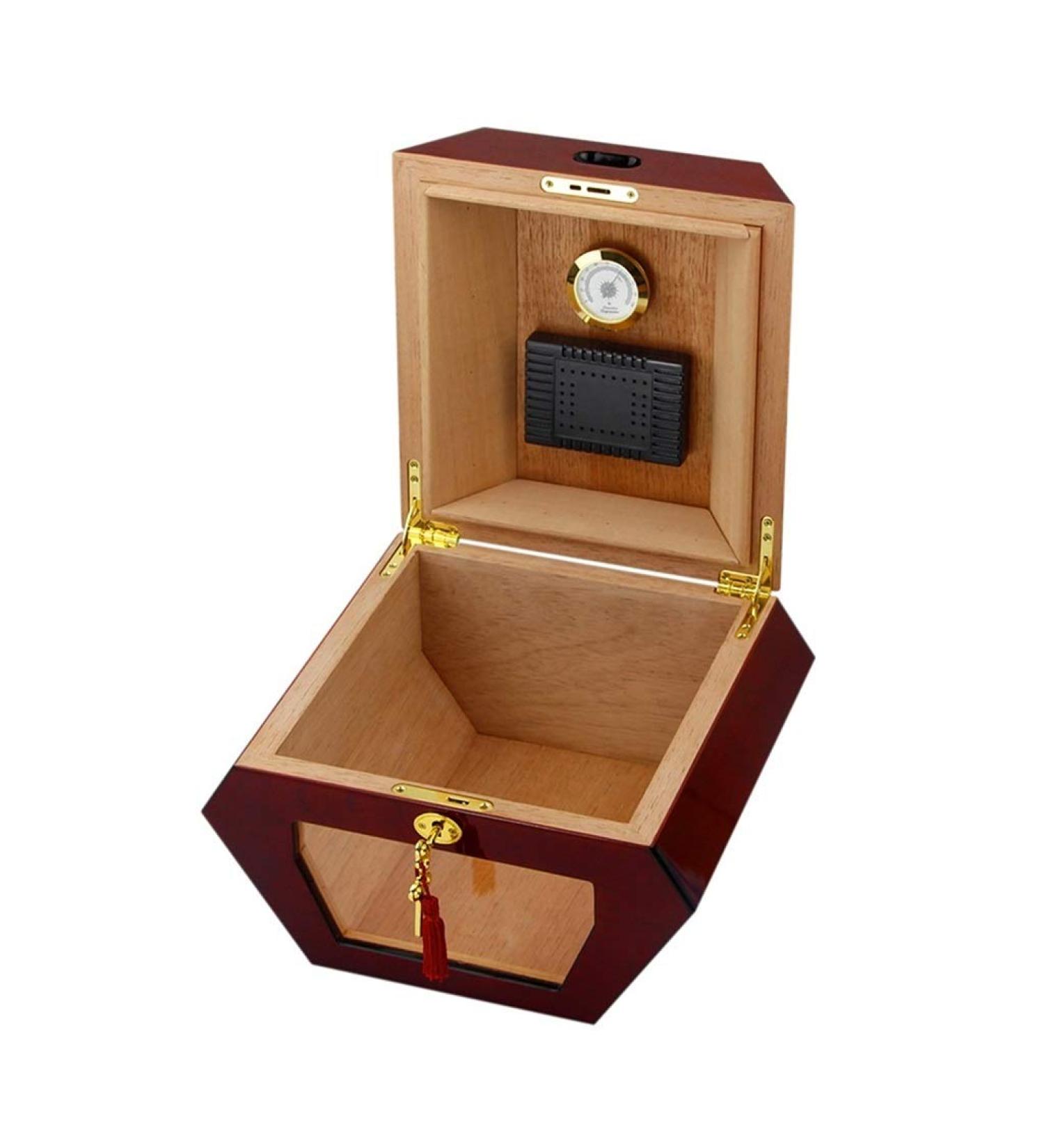 Cigar Box Humidors Barware Cigar Box High-Capacity Cigar Box Humidity Box Cigar High-end Cigar Tube Wooden Cigar Cabinet Cigar Box Cabinet Hygrometer Hardware Hinge 50 Capacity Cooking & Dining 23.8*27.9*18.4cm Red - Buy Online on GoSupps.com