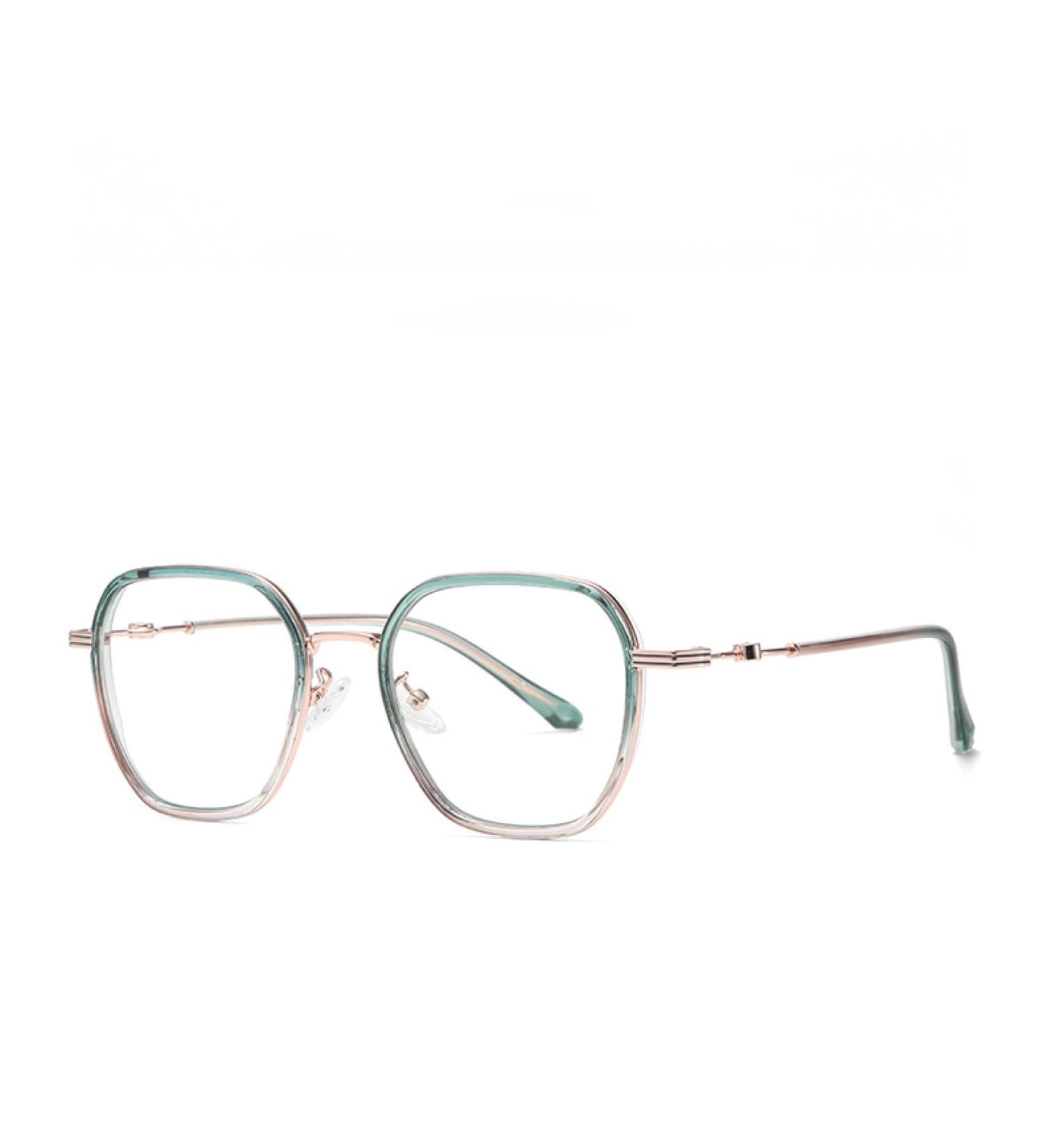 Shop TR90 Metal Square Frame Blue Light Blocking Glasses for Men & Women - Anti-UV Computer & Reading Glasses (50mm Green - Buy Online on GoSupps.com