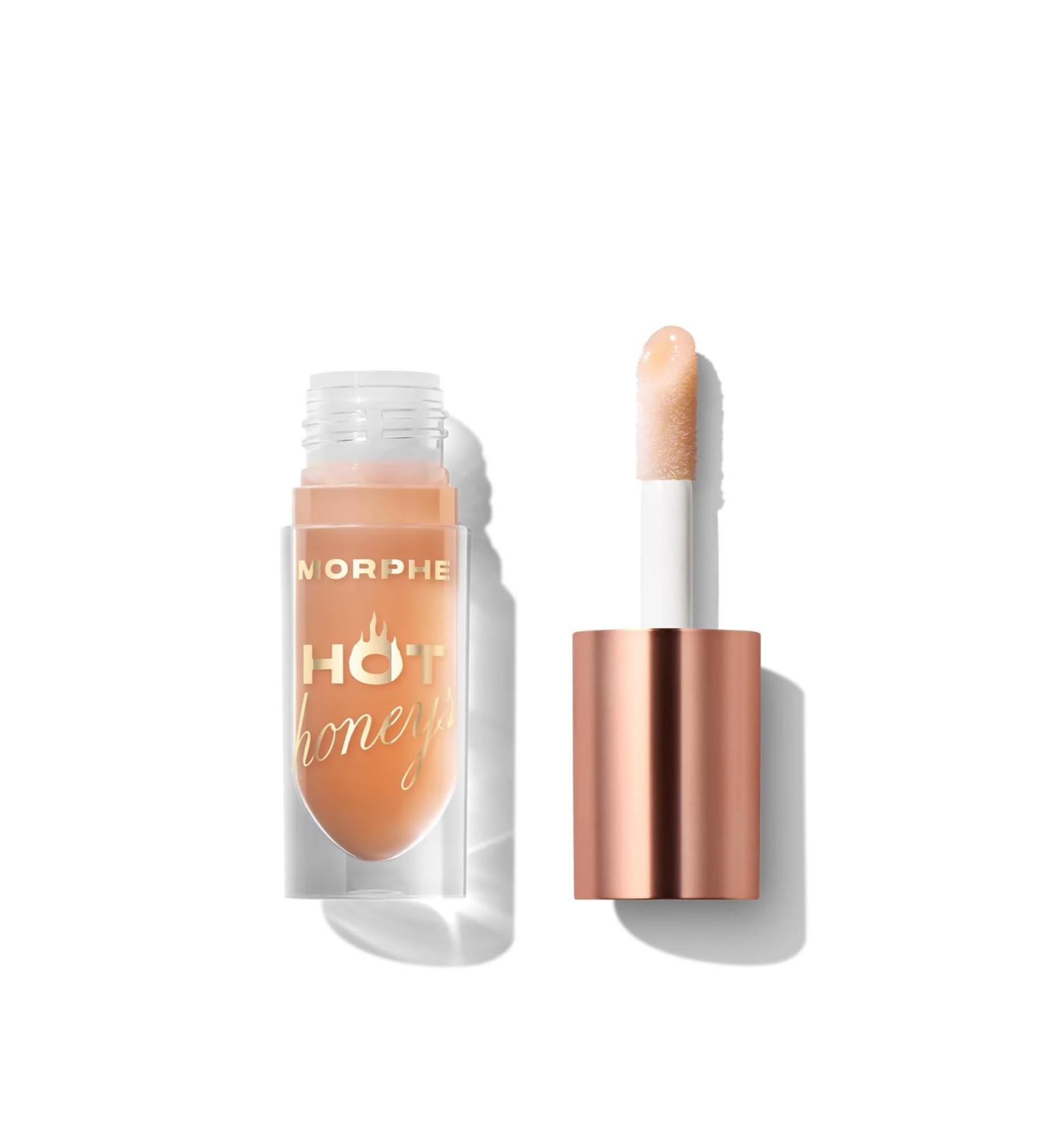 Morphe Hot Honeys Volumizing Lip Oil Plumper - Hydrating Lip Gloss for Women with Manuka Honey + Chili Extract - Makeup for Tingling Volume & Glossy Sheer Tint - Royal Sting (0.15 fl oz) - Buy Online on GoSupps.com