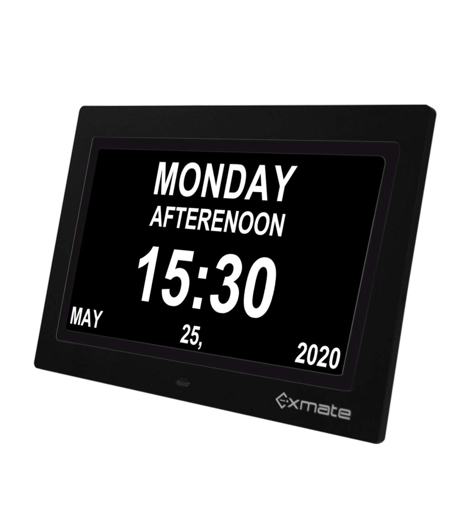 Exmate Digital Calendar Alarm Clock - 10 Large LCD 8 Multilingual Alarms Slumber Function - Ideal for Home & Office Perfect for Seniors - International Shipping Available - Buy Online on GoSupps.com