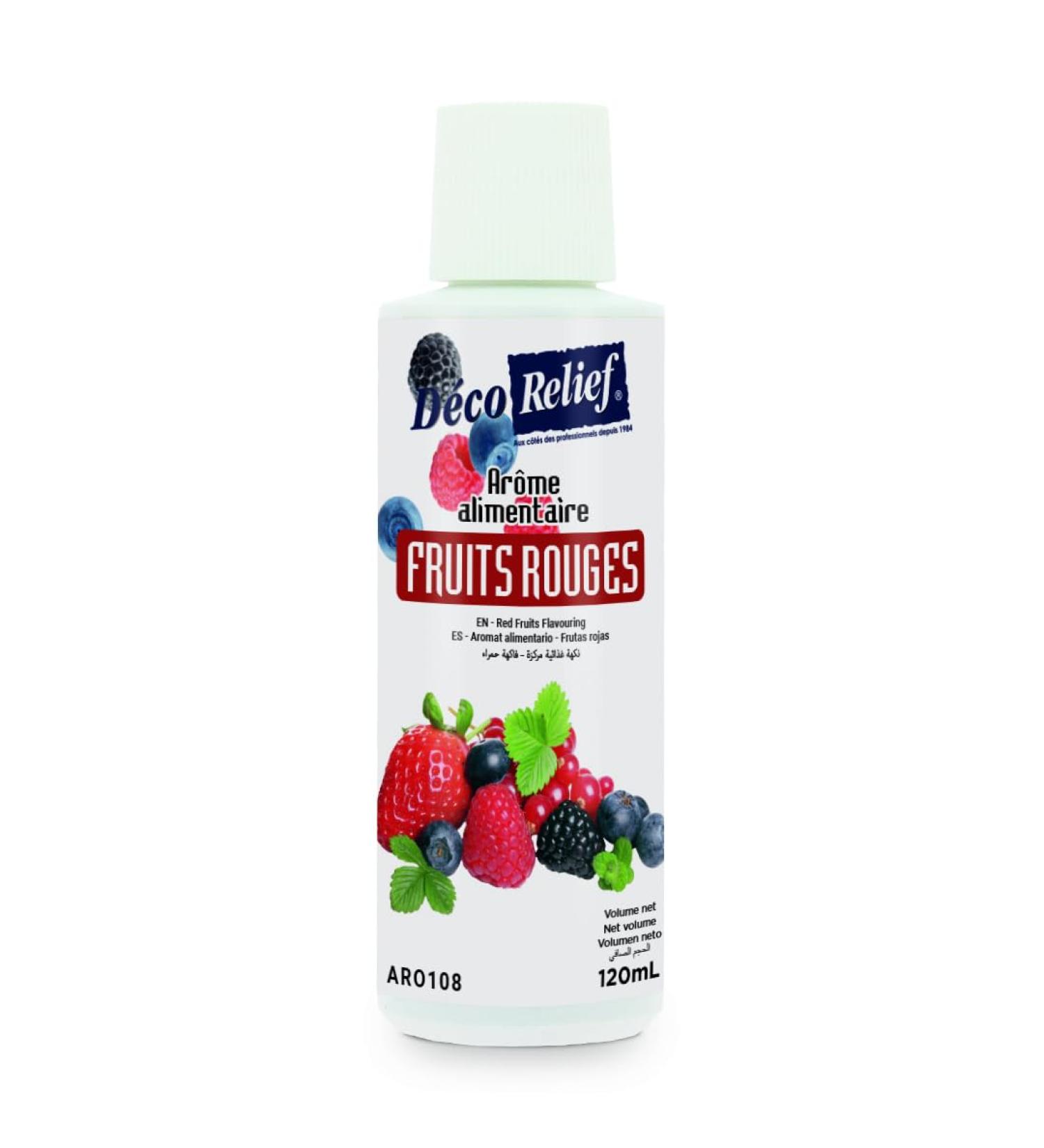 D co Relief - Ar me Fruits Rouges 120 ml - Fraise Framboise M re & Cassis - Pour P tisseries & G teaux - ARO108
