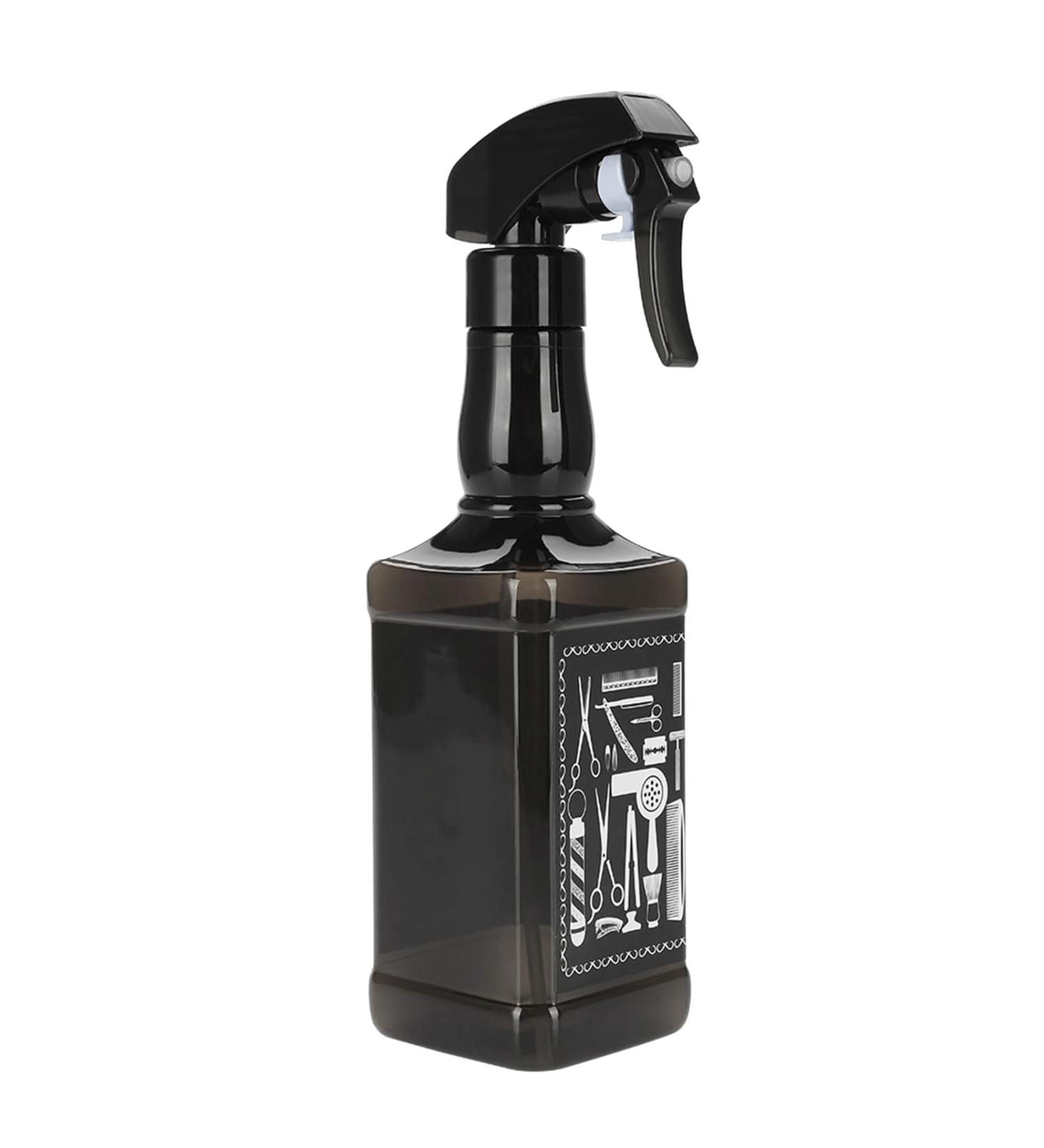 Acouto 500ml Plastic Hairdressing Spray Bottle - Retro Black Water Sprayer for Salon & Barber | Best Hair Tools for Stylish Hair Care - Buy Online on GoSupps.com