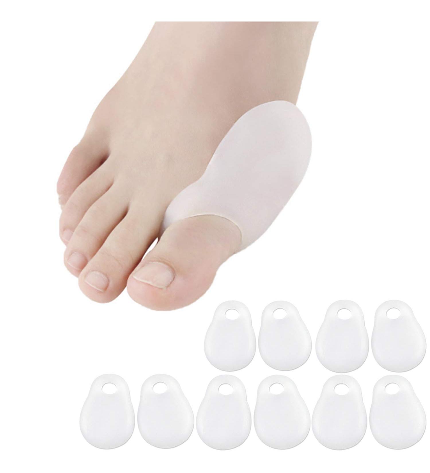 Soft Gel Big Toe Bunion Guards - 5 Pairs | Bunionette Pads for Pain Relief & Protection - Buy Online on GoSupps.com