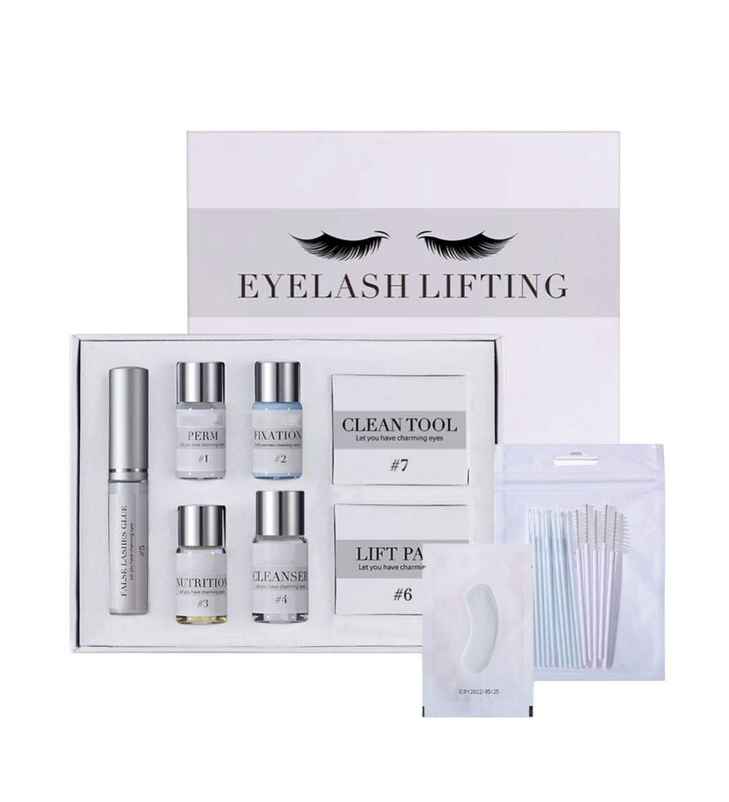 Kybbe Professional Eyelash Perm Kit Long Lasting Salon System Lift Curling and Lash Treatment White 22 Piece Set - Buy Online on GoSupps.com