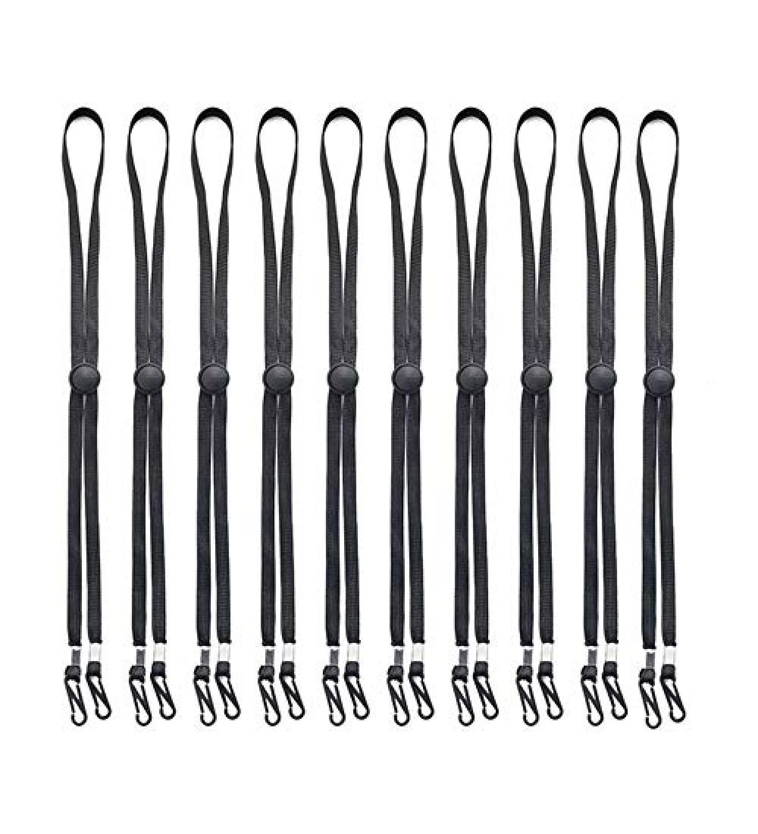Lasport Lanyard for Mask 8pcs Adjustable Mask Necklace Masks Chain Holder Reuseable Adjustable Length Necklace for Mask Women Men Children Black - Buy Online on GoSupps.com