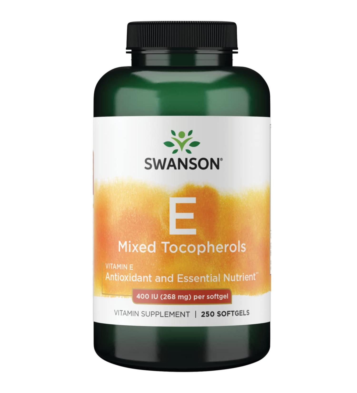 Swanson Vitamin E Mixed Tocopherols 400 IU (268 mg) 250 Softgels - Buy Online on GoSupps.com