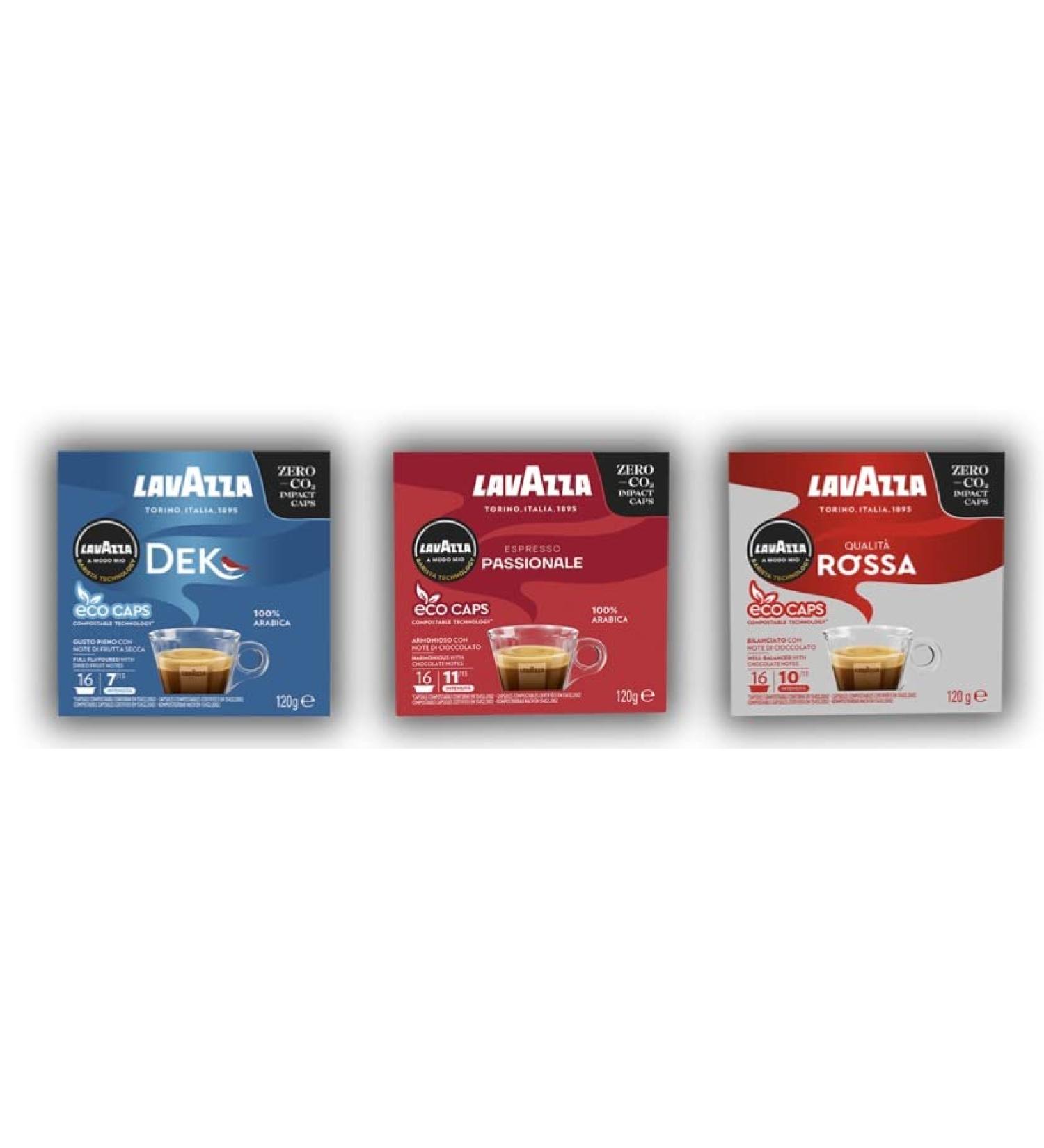 Lavazza Favourites Trio A Modo Mio Coffee Capsules Compostable 3 packs of 16 Coffee Pods (48 Coffee Capsules) - Buy Online on GoSupps.com