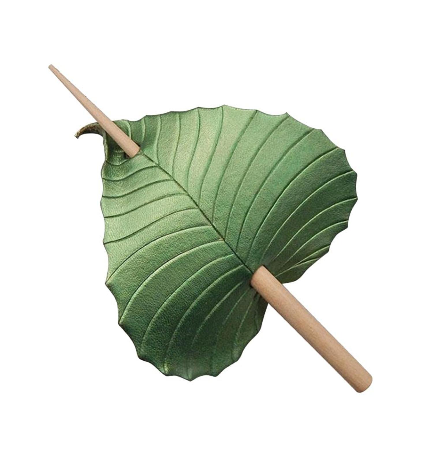 Chiyyak Retro Blue Bird & Green Leaf Hair Clip - Unique Hair Needle Accessory for Women & Girls | Perfect Party & Cosplay Gift - Buy Online on GoSupps.com