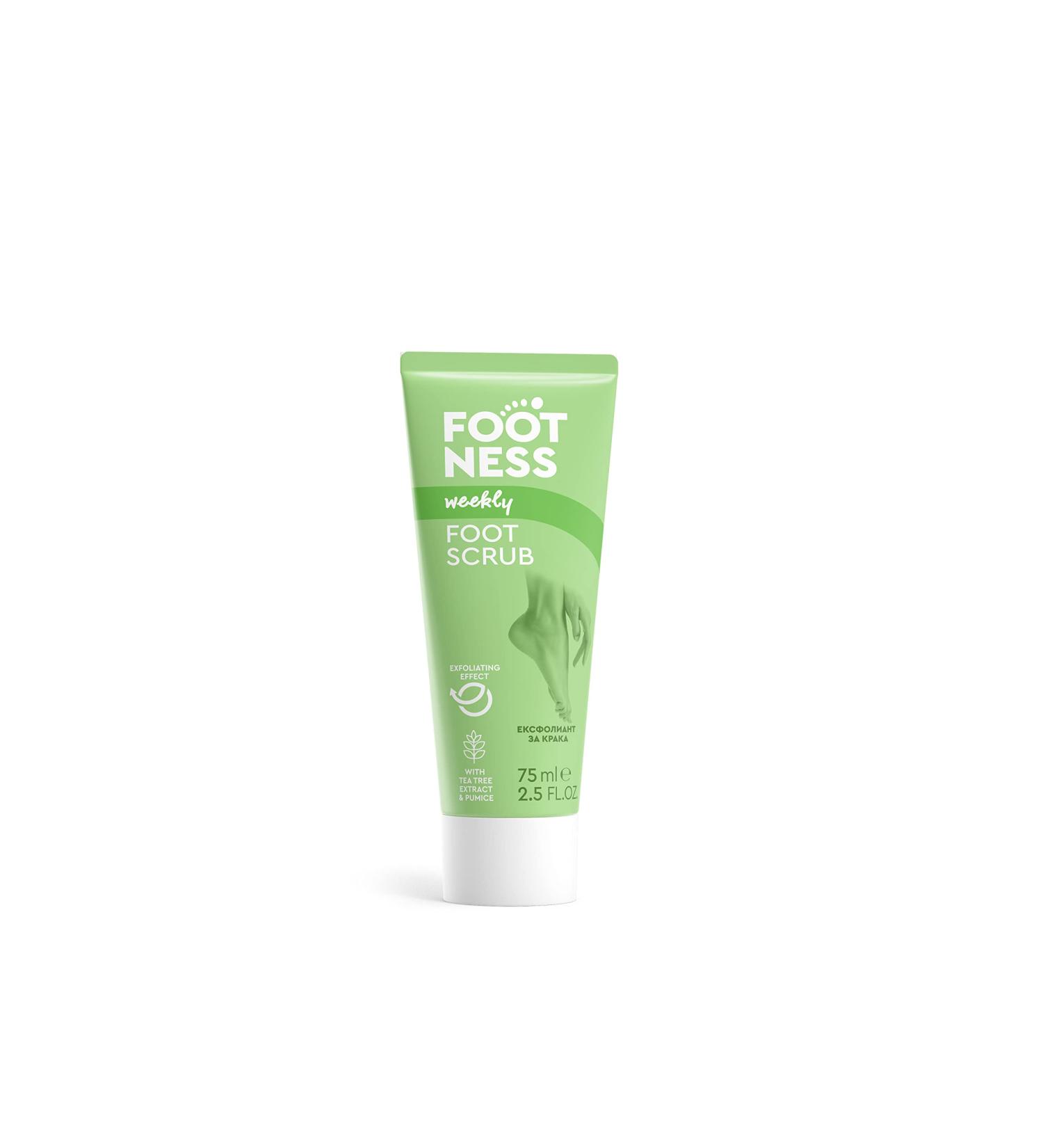 FOOTNESS Foot Scrub - Gentle Exfoliating and Softening Treatment (75 ml) - Buy Online on GoSupps.com