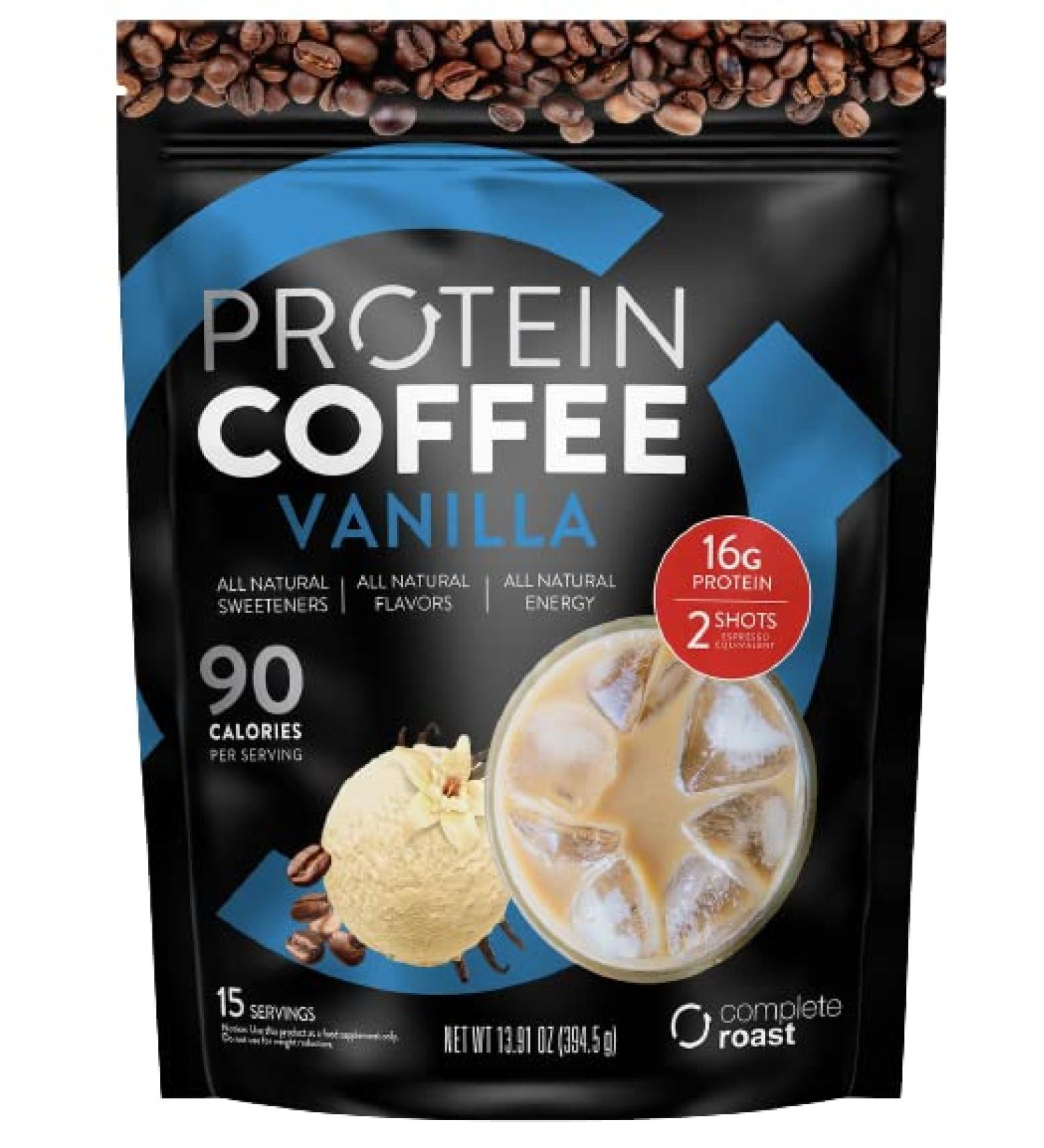 Complete Roast Vanilla - Gourmet All Natural Coffee Protein | 15 Servings - International Shipping Available - Buy Online on GoSupps.com