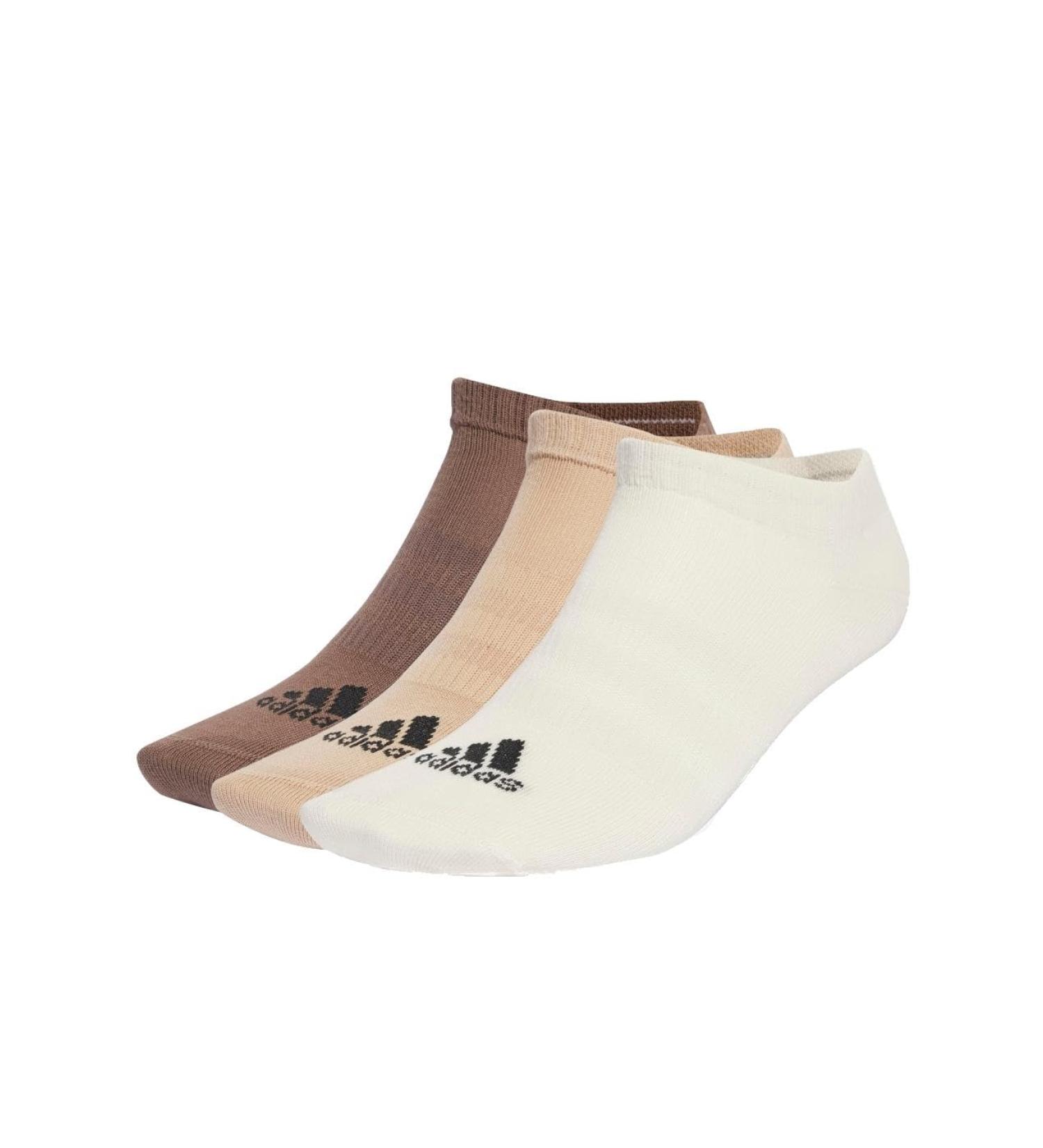 adidas Unisex Thin And Light Sportswear Low-cut Socks 3 Pairs socks 37 1/3-39 1/3 wonder white/magic beige/earth strata