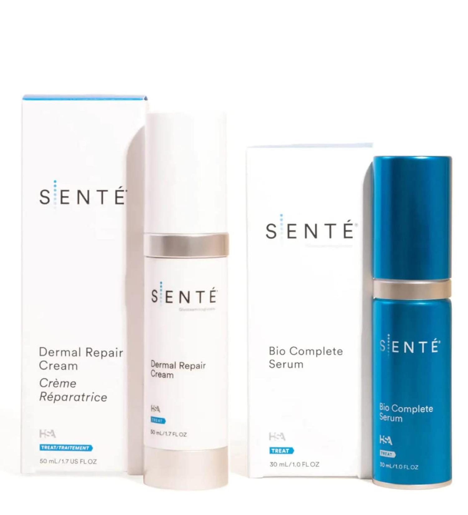 Shop SENTE The Repair Duo: Bio Complete Serum & Dermal Repair Cream for Glowing Skin International Shipping Available - Buy Online on GoSupps.com