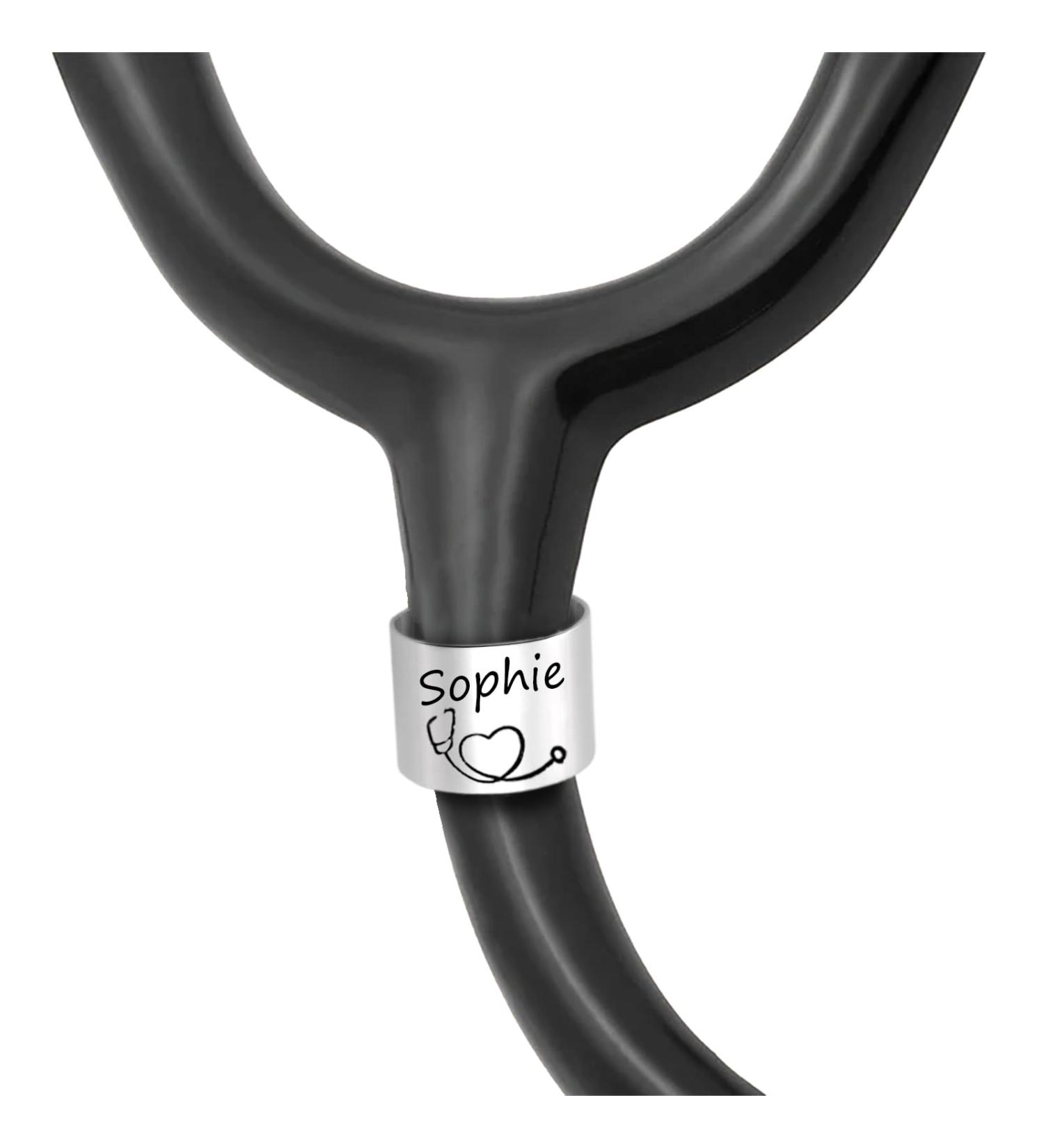 Personalized Stethoscope ID Tag Stethoscope Charm Personalized Name Charm Wide 3/4Cuff/Wrap Style Universal Fit Stethoscope Charm (Regular Cuff Style-2) 2.Regular Cuff Style-2 - Buy Online on GoSupps.com