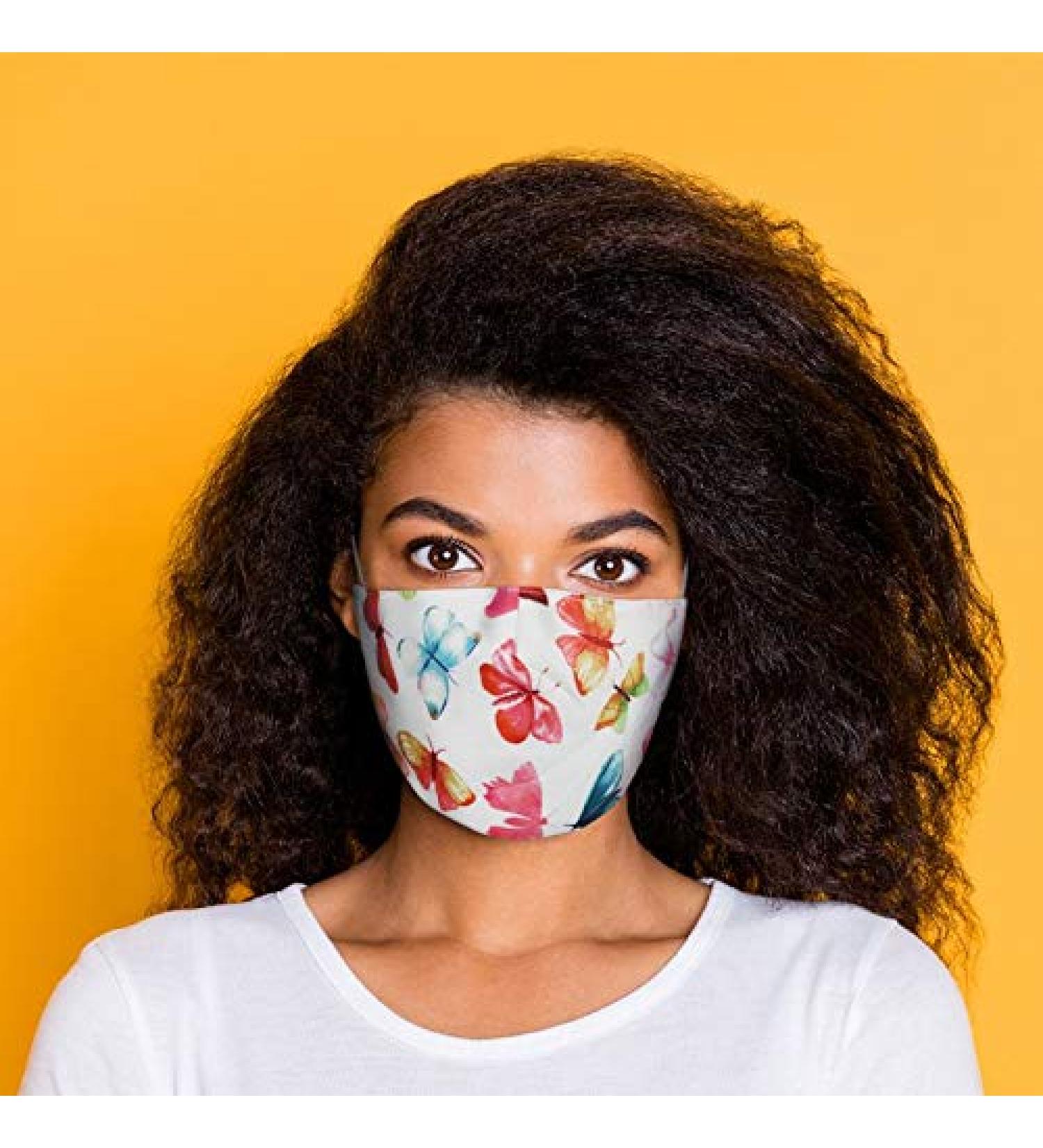 Butterfly Summer Garden Face Mask | Reusable & Adjustable | International Shipping Available - Buy Online on GoSupps.com