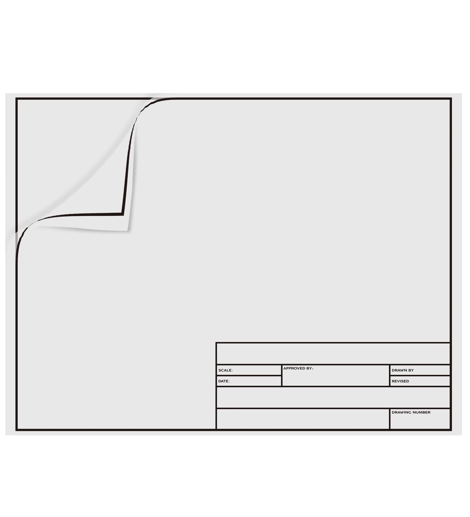 10 Sheets Architectural Vellum Paper 18 x 24 Inches Translucent White Vellum Sheets Drafting Paper Rag Vellum with Border and Title Block - Buy Online on GoSupps.com