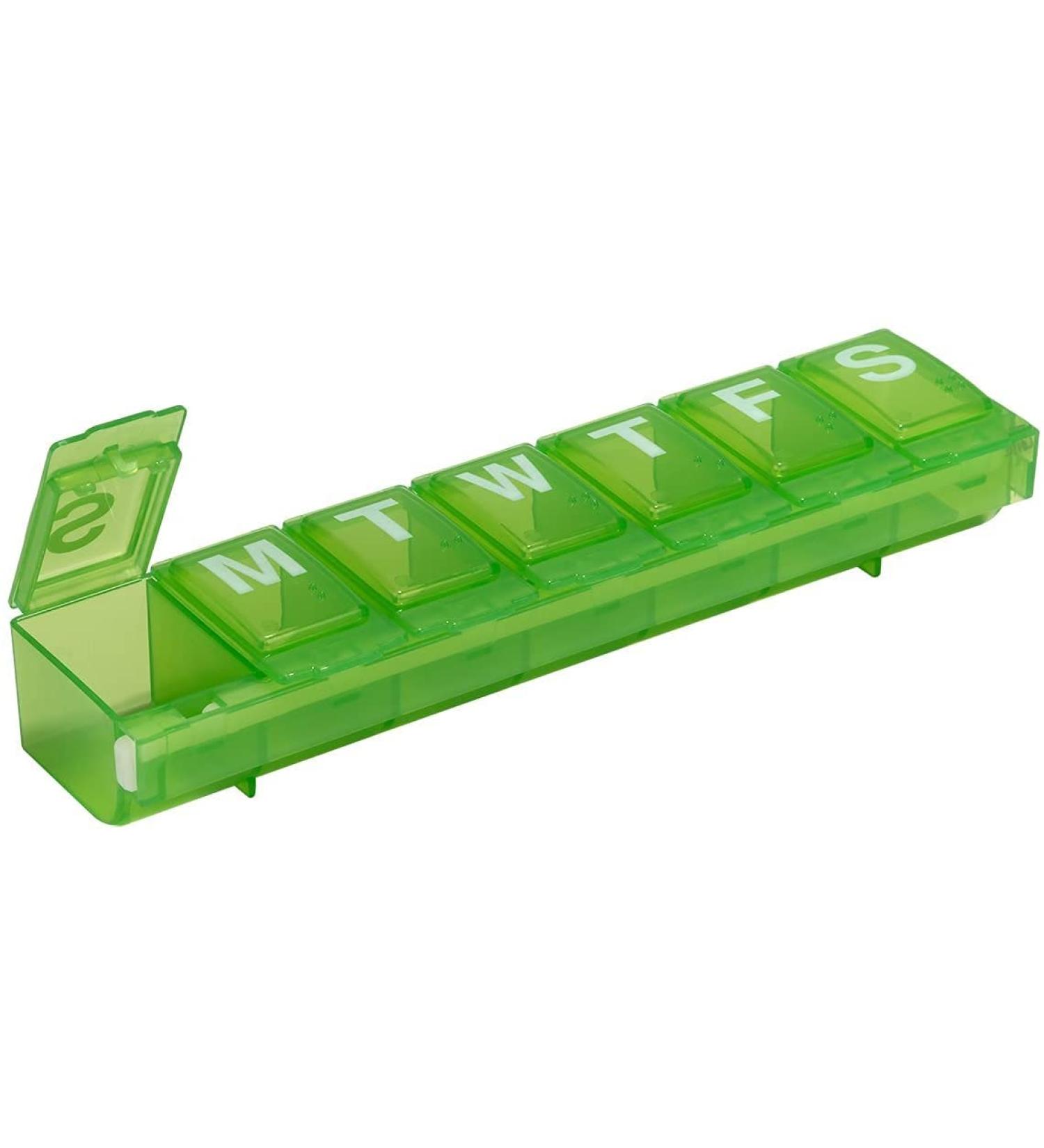 Buy EZY DOSE Weekly Pill Case - 7-Day Medicine Planner & Vitamin Organizer | Secure Large Locking Compartments - BPA Free - Buy Online on GoSupps.com