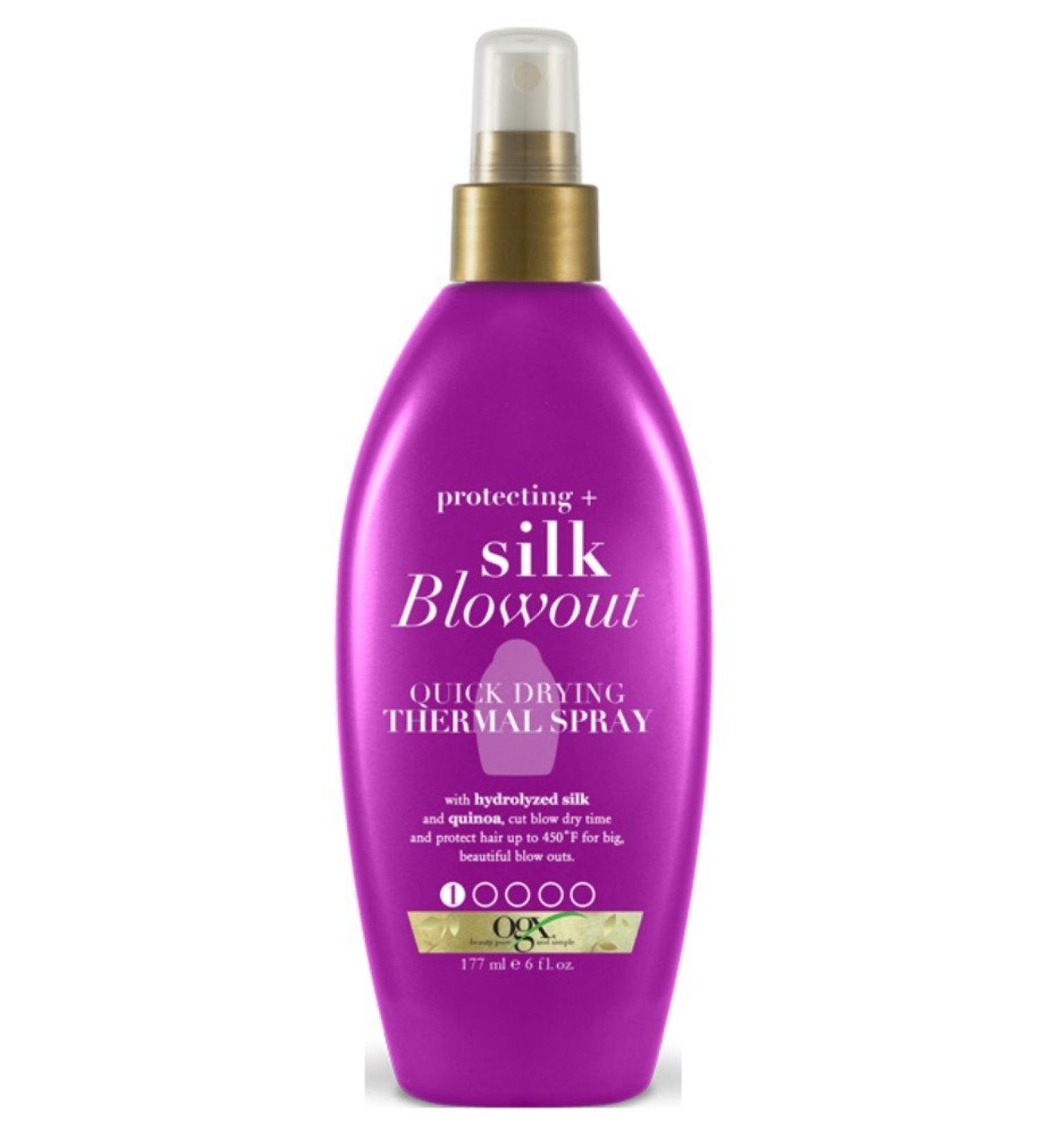 OGX Silk Blowout Thermal Spray 6 Ounce Pump (3 Pack)