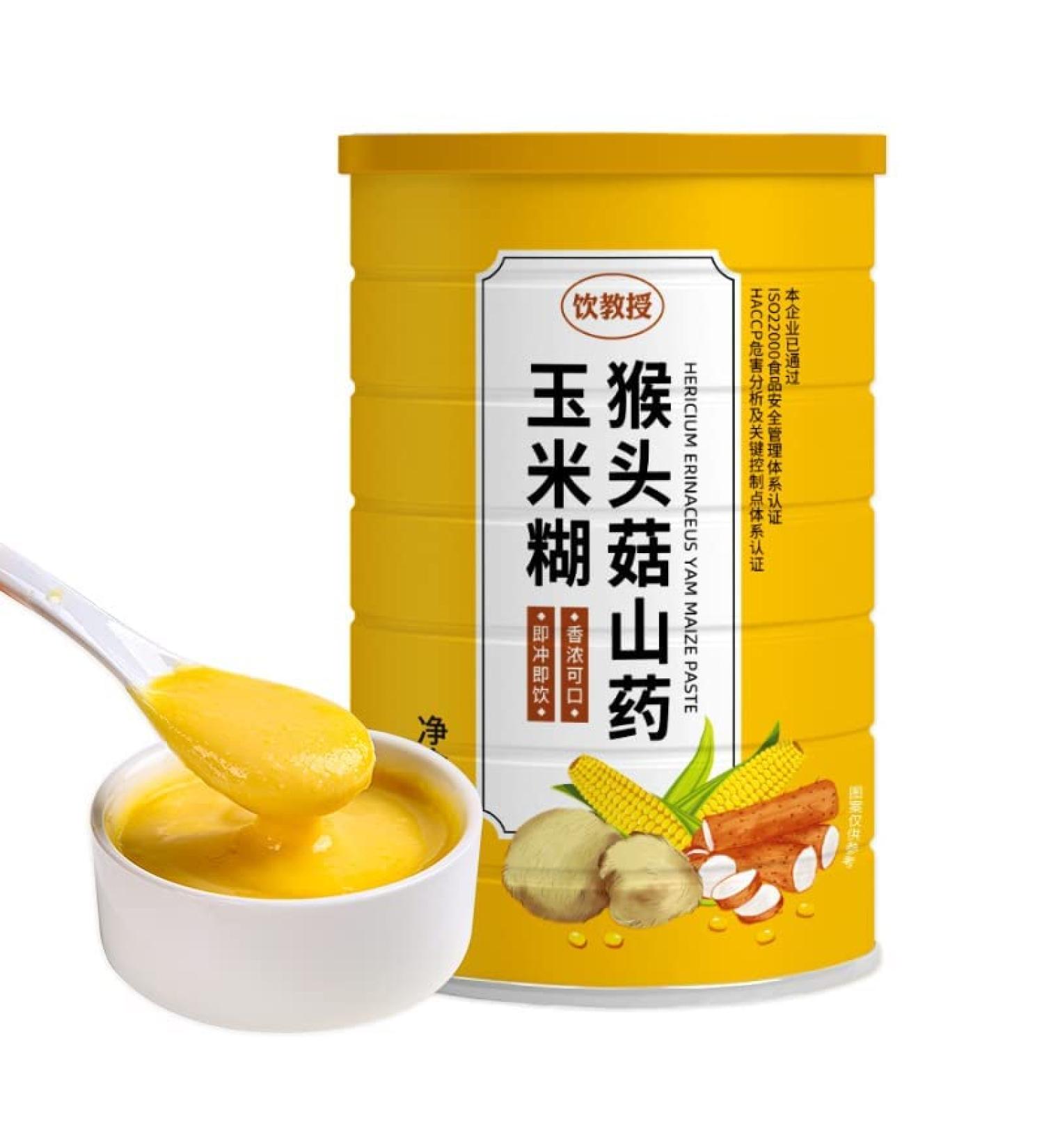 Hericium Erinaceus Yam Corn Flour 300g/can Corn Soup Pure Grains and Cereals As Meal Substitute Nutritious Breakfast Meal Substitute Instant Boiled Satiated Vegetables (3 CAN) - Buy Online on GoSupps.com