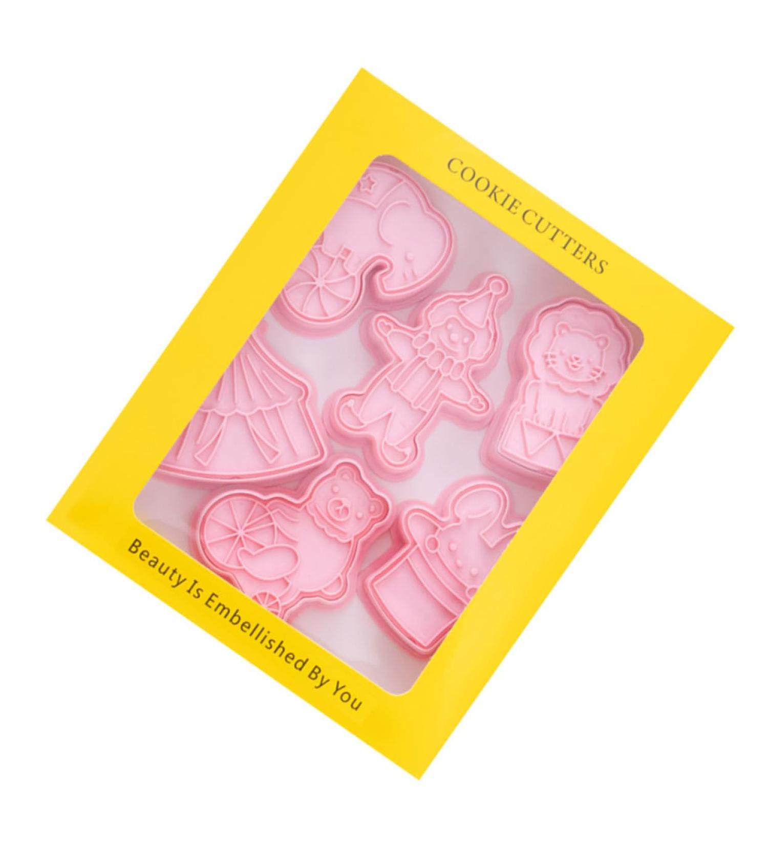FUNOMOCYA Rabbit 1 Plastic Mold Biscuits Cartoon Cookie Pressing Molds Tools Biscuit/DIY Baking Embossed Elephant 7.6x5cm Pink - Buy Online on GoSupps.com