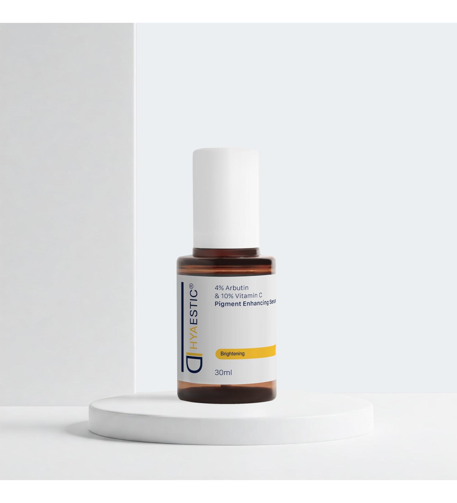Hyaestic Pigment Enhancing Serum 4% Arbutin & 10% Vitamin C (30ml) - Buy Online on GoSupps.com