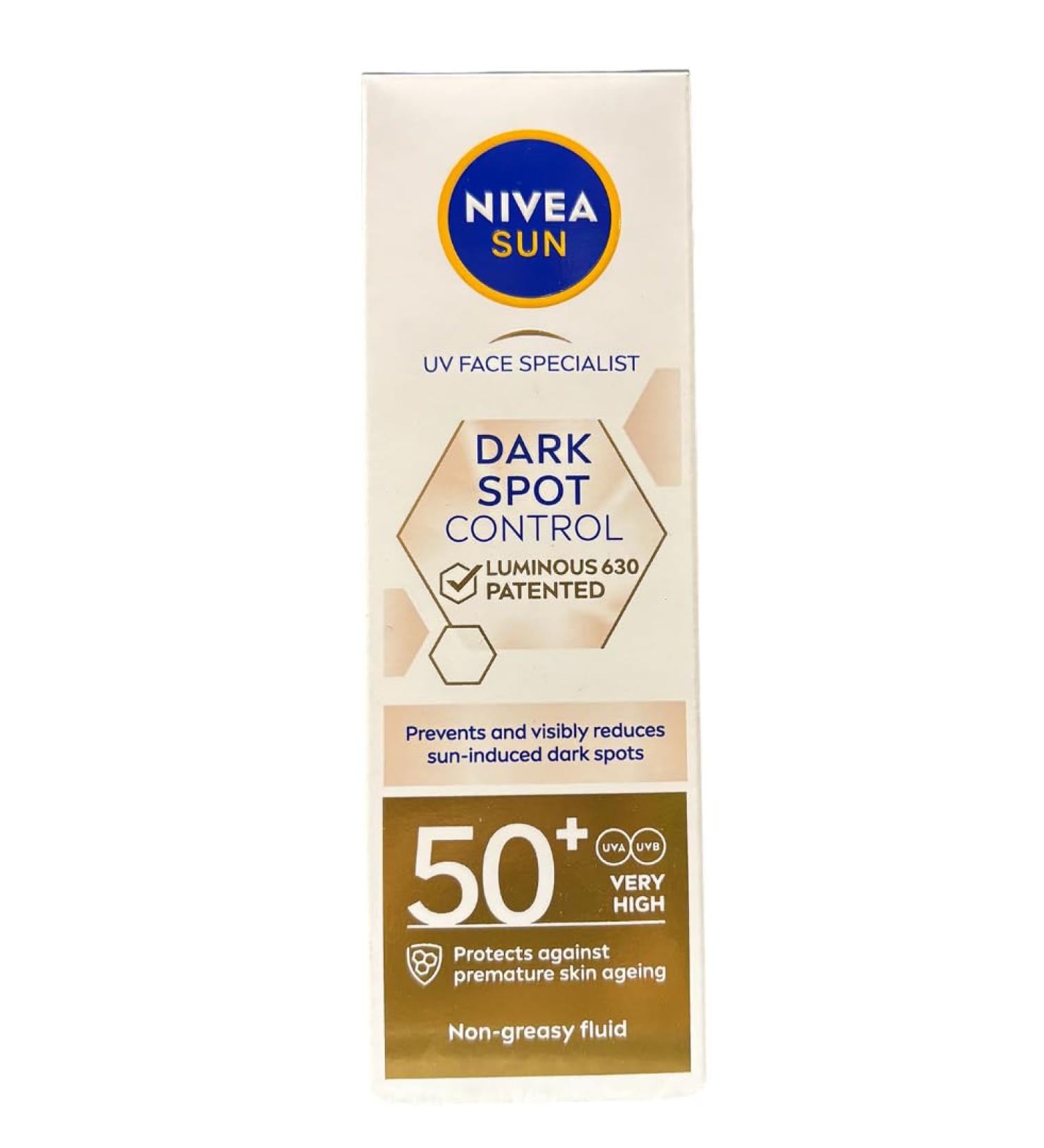 NIVEA Sun Cr me Visage UV Specialist Anti Taches Fonc es SPF 50+ Lumineux 630 40ml 1 Pi ce - Buy Online on GoSupps.com