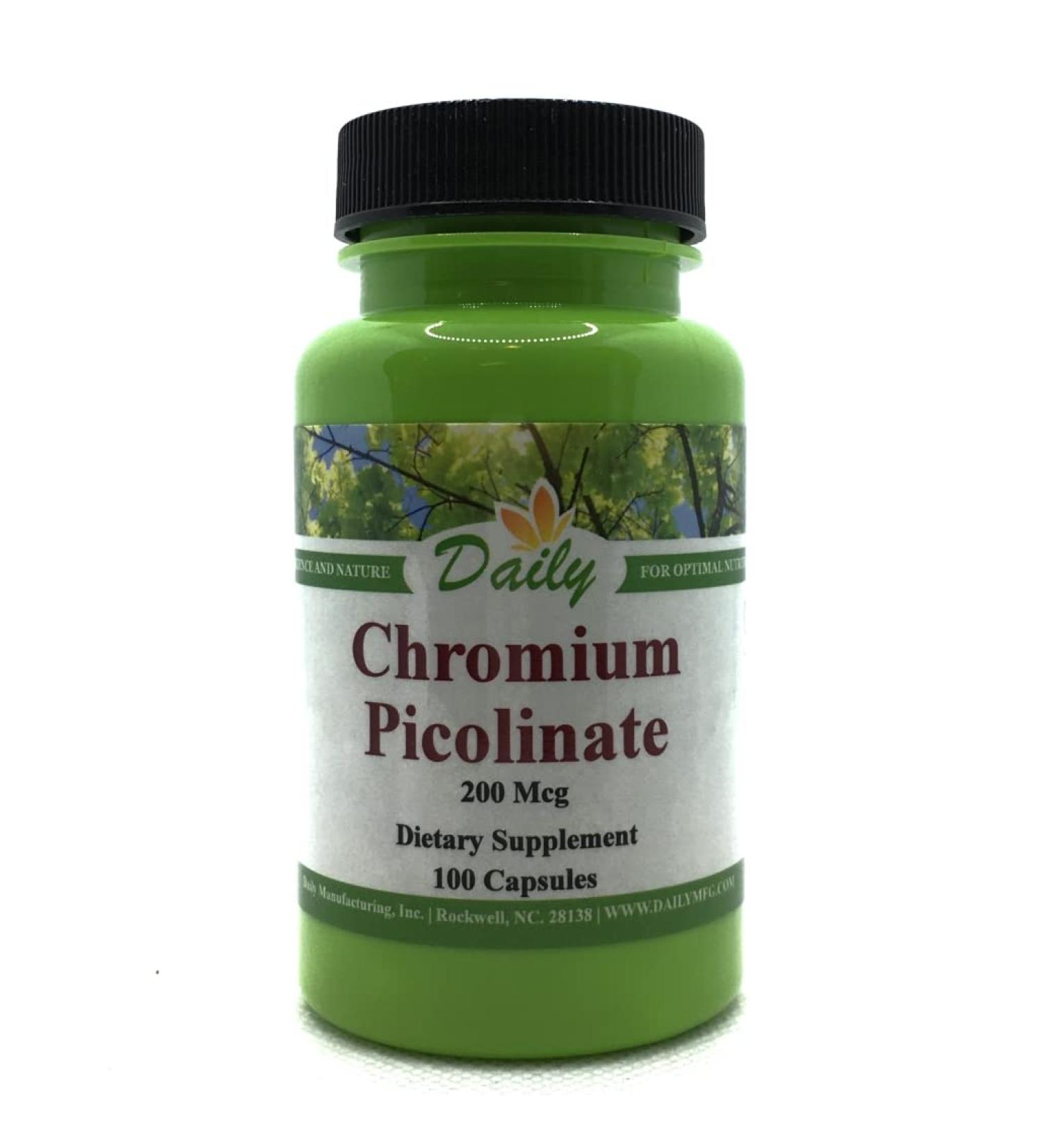 Daily's Chromium Picolinate (Trivalent 200 mcg 100 Vegetarian Capsules)