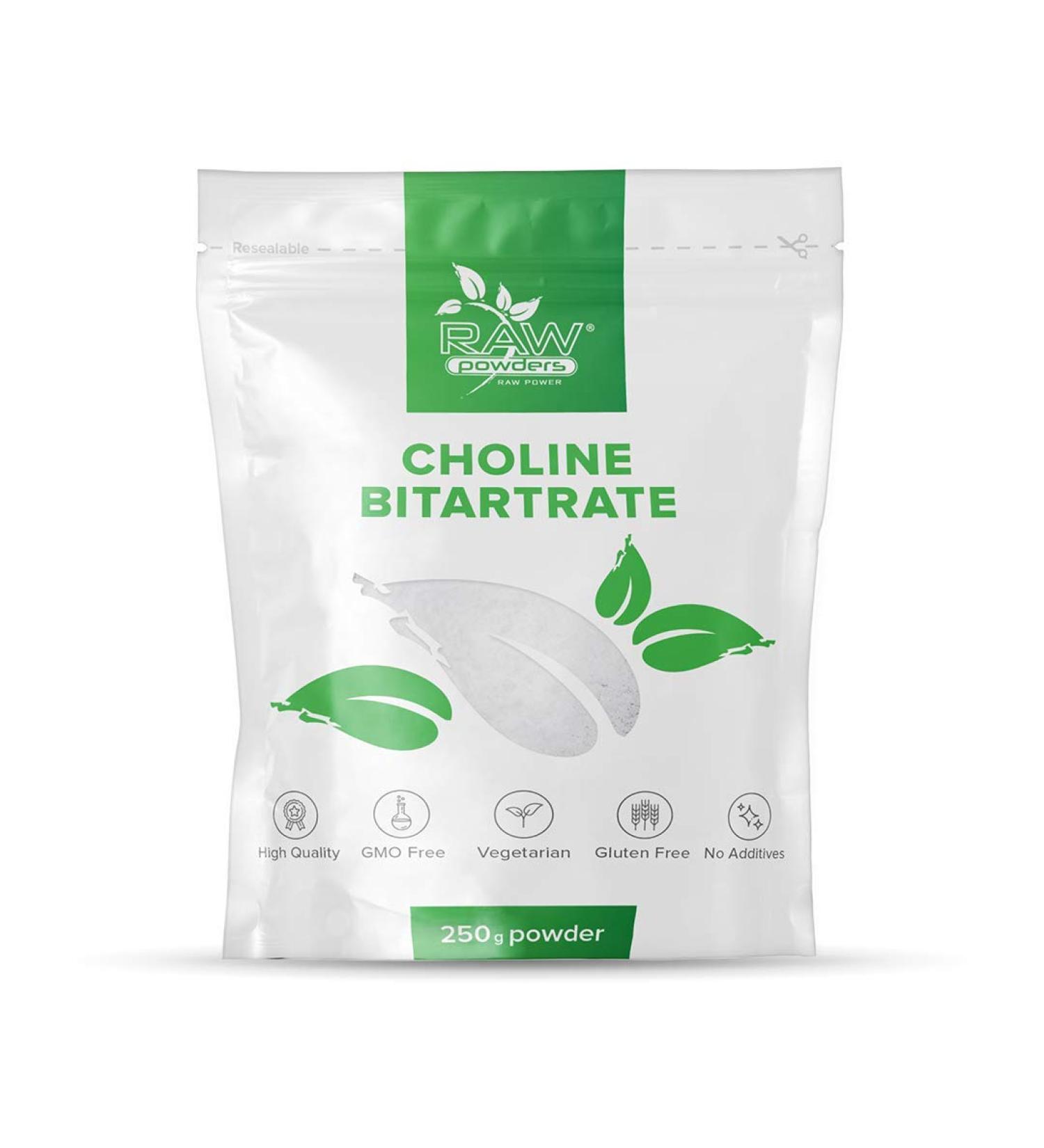 Choline Bitartrate Powder 250g - Brain Function & Vital Support Supplement - Buy Online on GoSupps.com