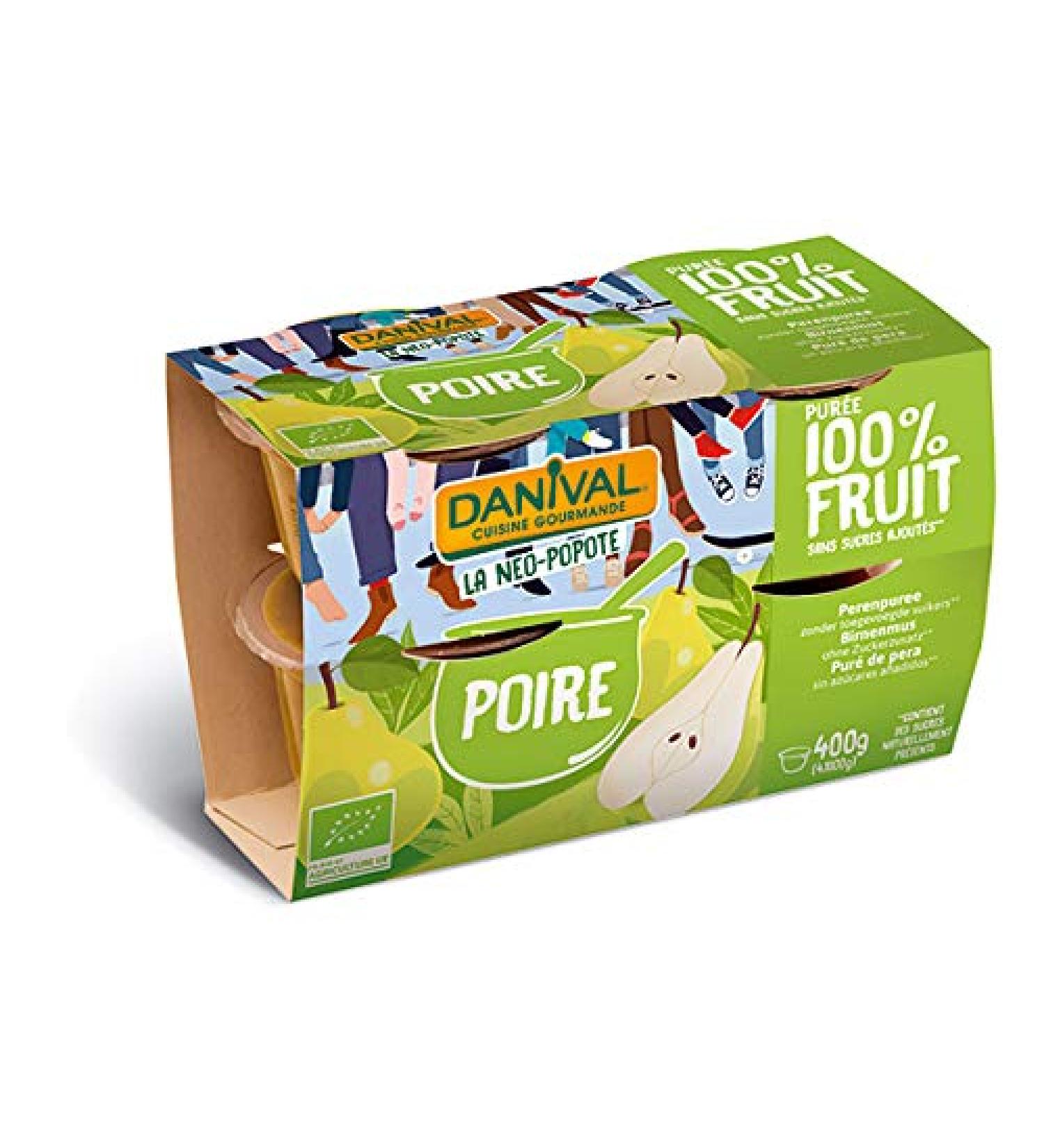 Danival - Organic Pear Puree 4 x 100g - unit - Buy Online on GoSupps.com